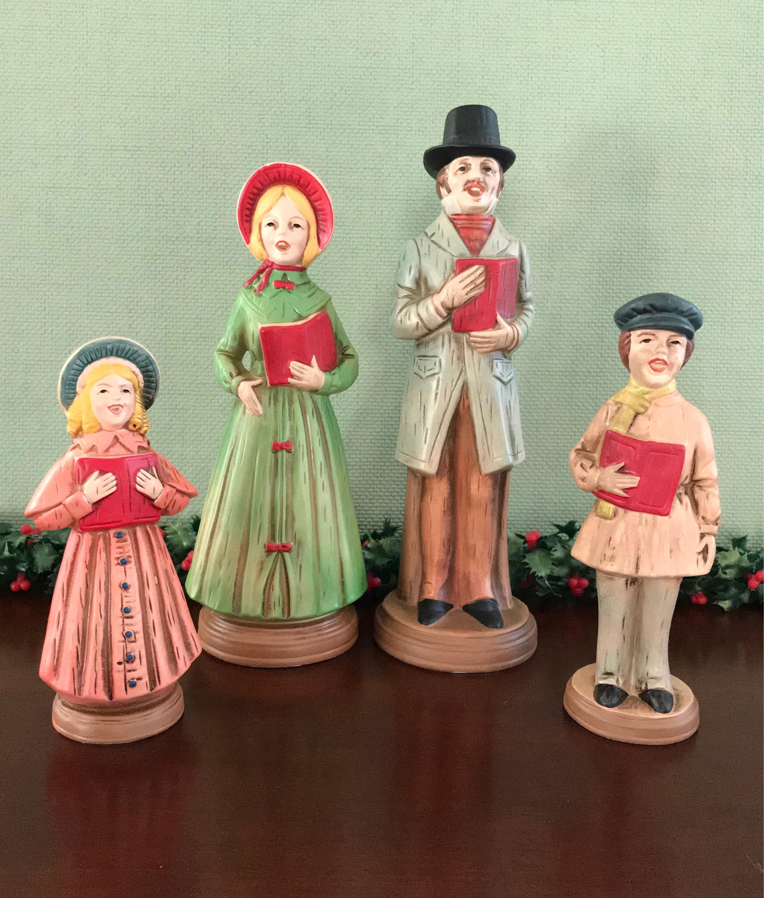 Set of 6 Ceramic Hand Painted Caroler Figurines