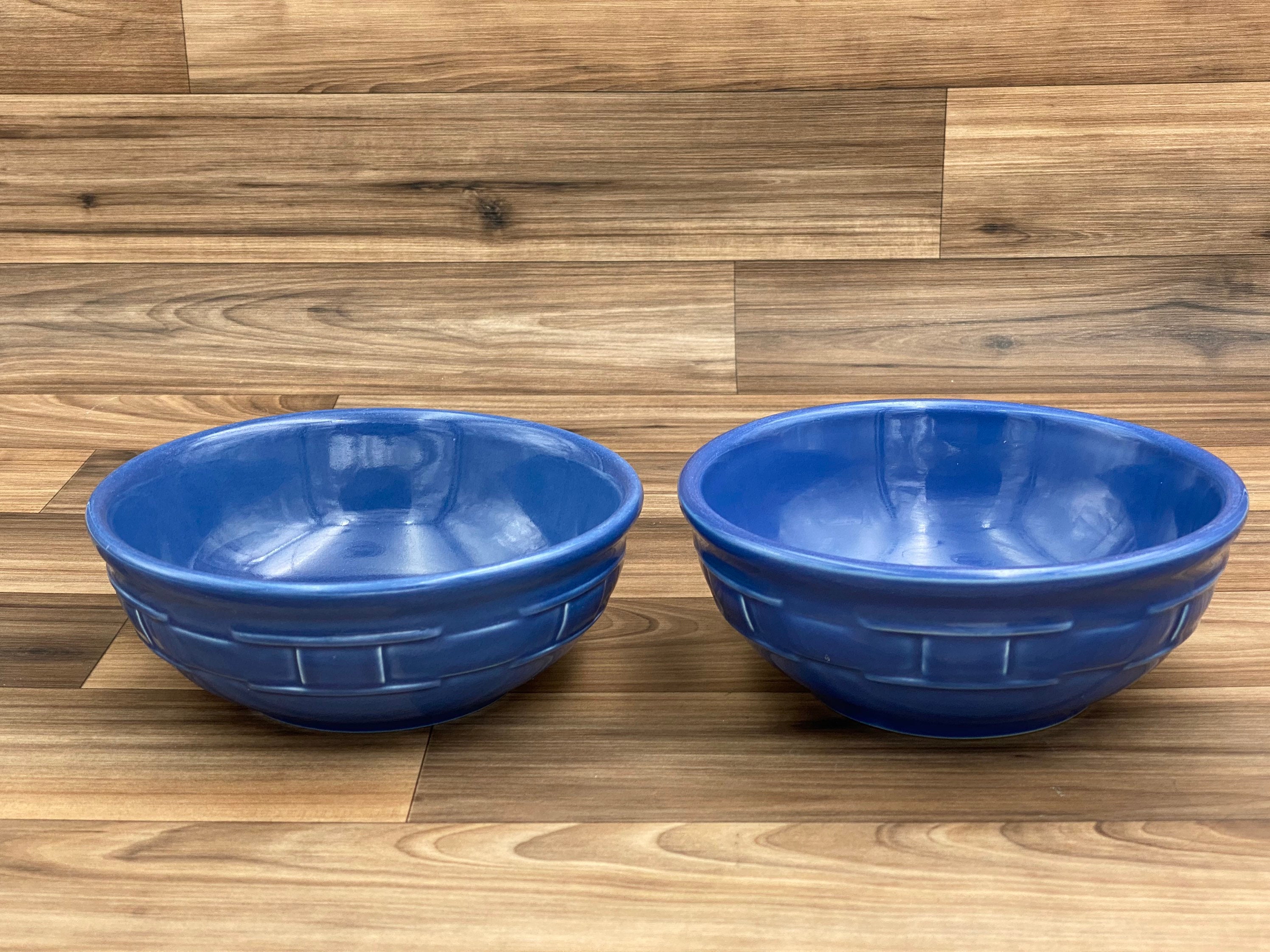 Vintage Longaberger Pottery Cornflower Blue Coupe Cereal Bowl Woven
