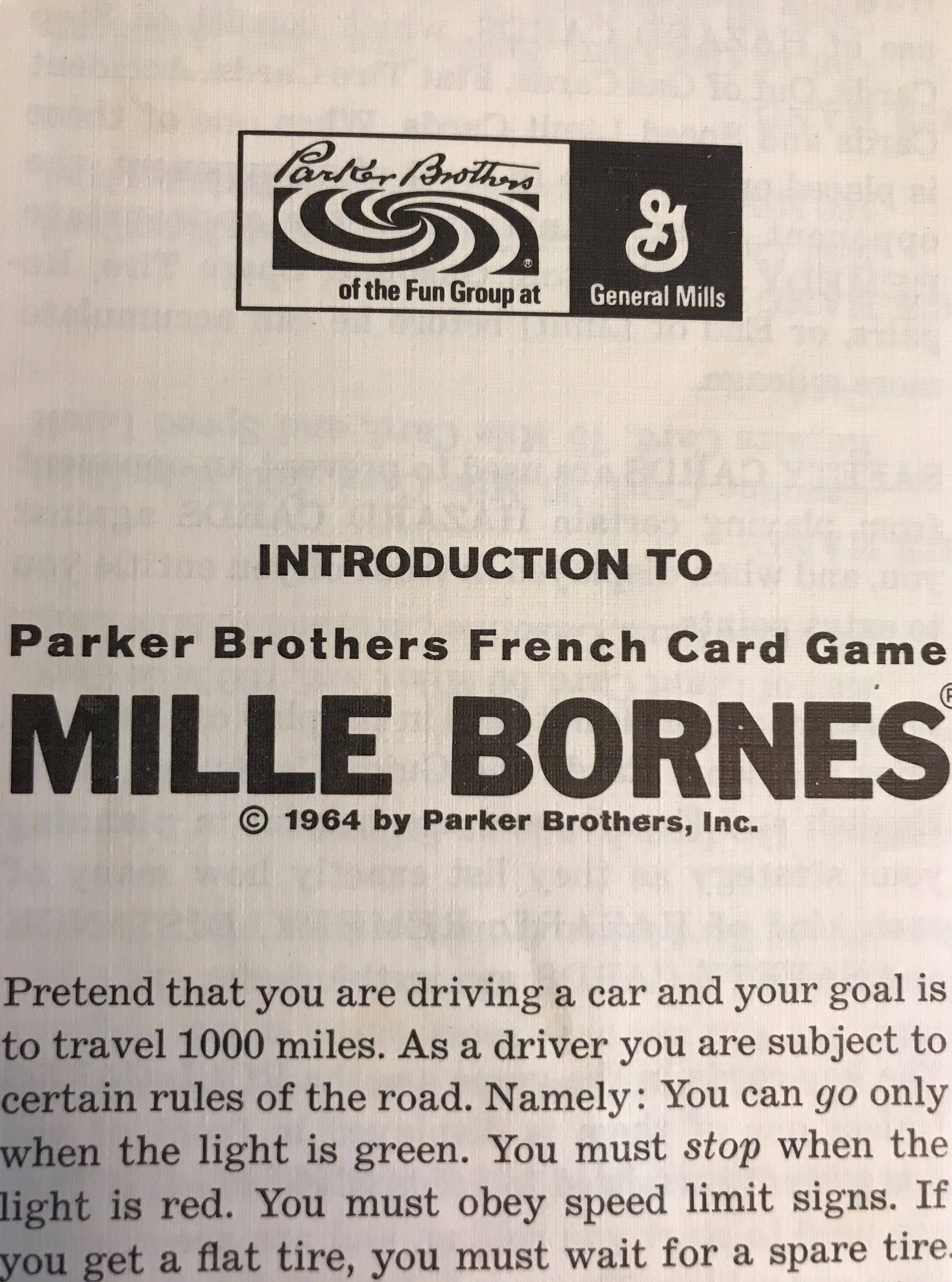 Mille Bornes Card Game (1960 Edition Spécial) - Fonts In Use