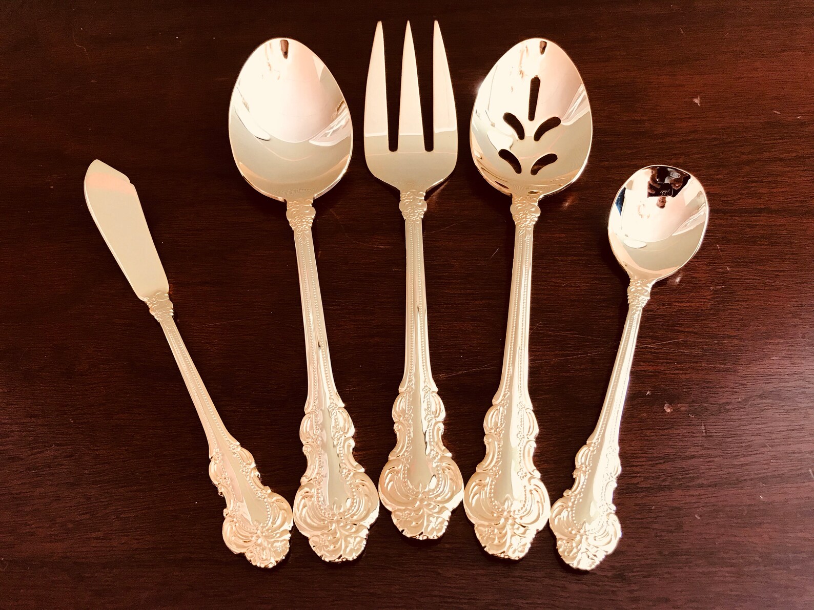 Vintage Gold Plated Flatware set Mint Gold Royal Fashion by Etsy