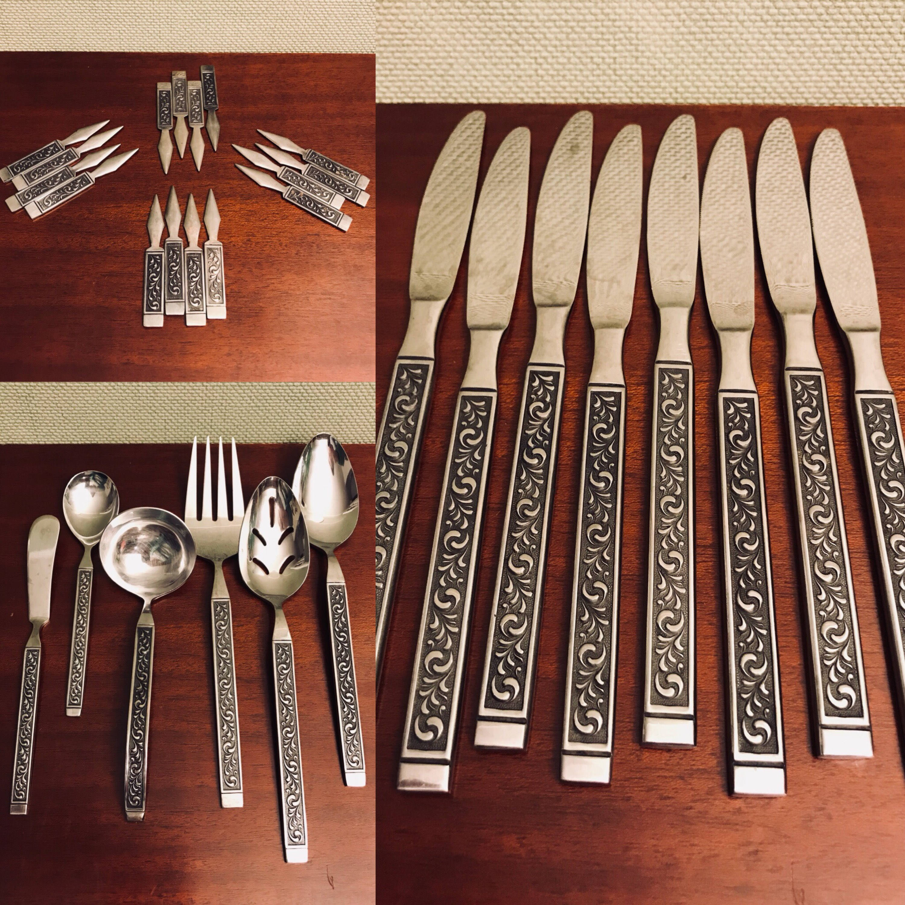 RESERVED FOR JOHN Mid Century Modern Flatware, Tropicana Stainless