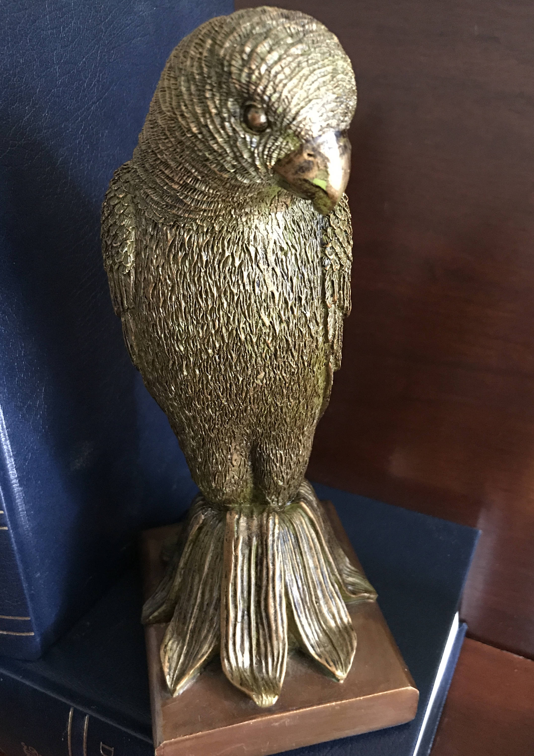 Parrot Bookends, Bird Bookends, Resin Tropical Parrot bookends