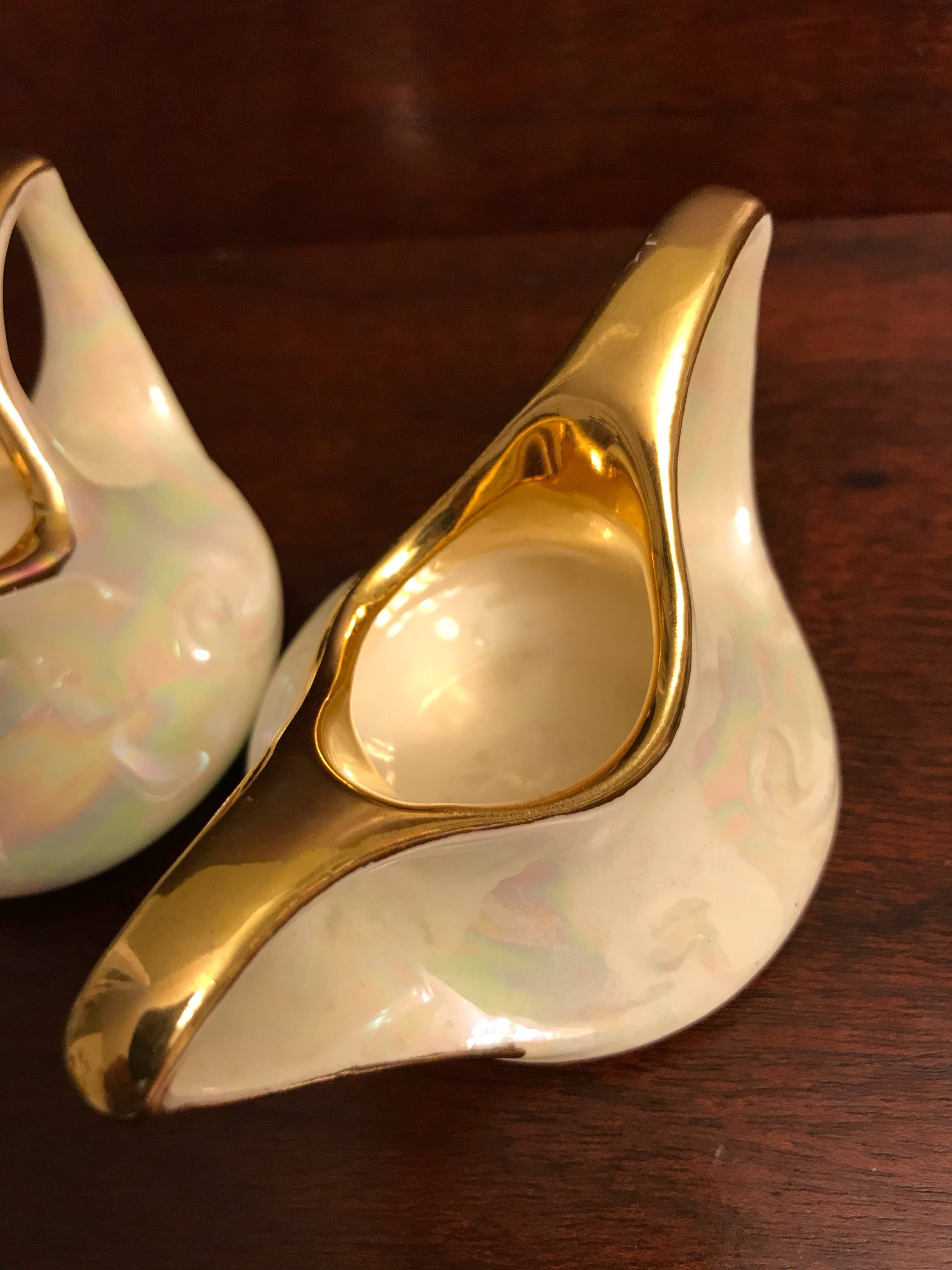 Vintage Luster Ware Mini Cream and Sugar set, Aladdin style Cream Sugar