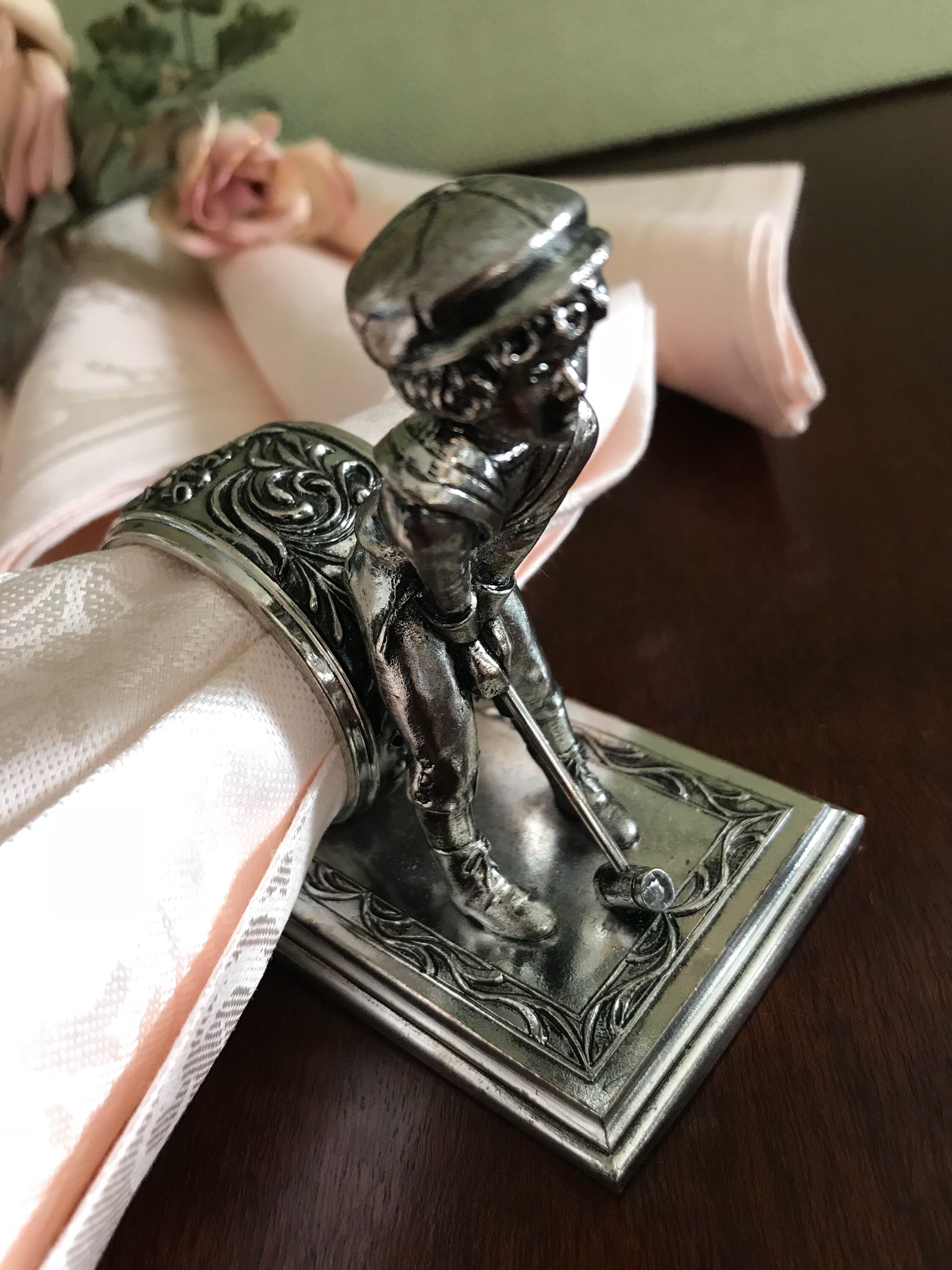 Figural Napkin Rings, Rare Children at Play Napkin Rings, Designer Lance napkin Rings, 8 piece