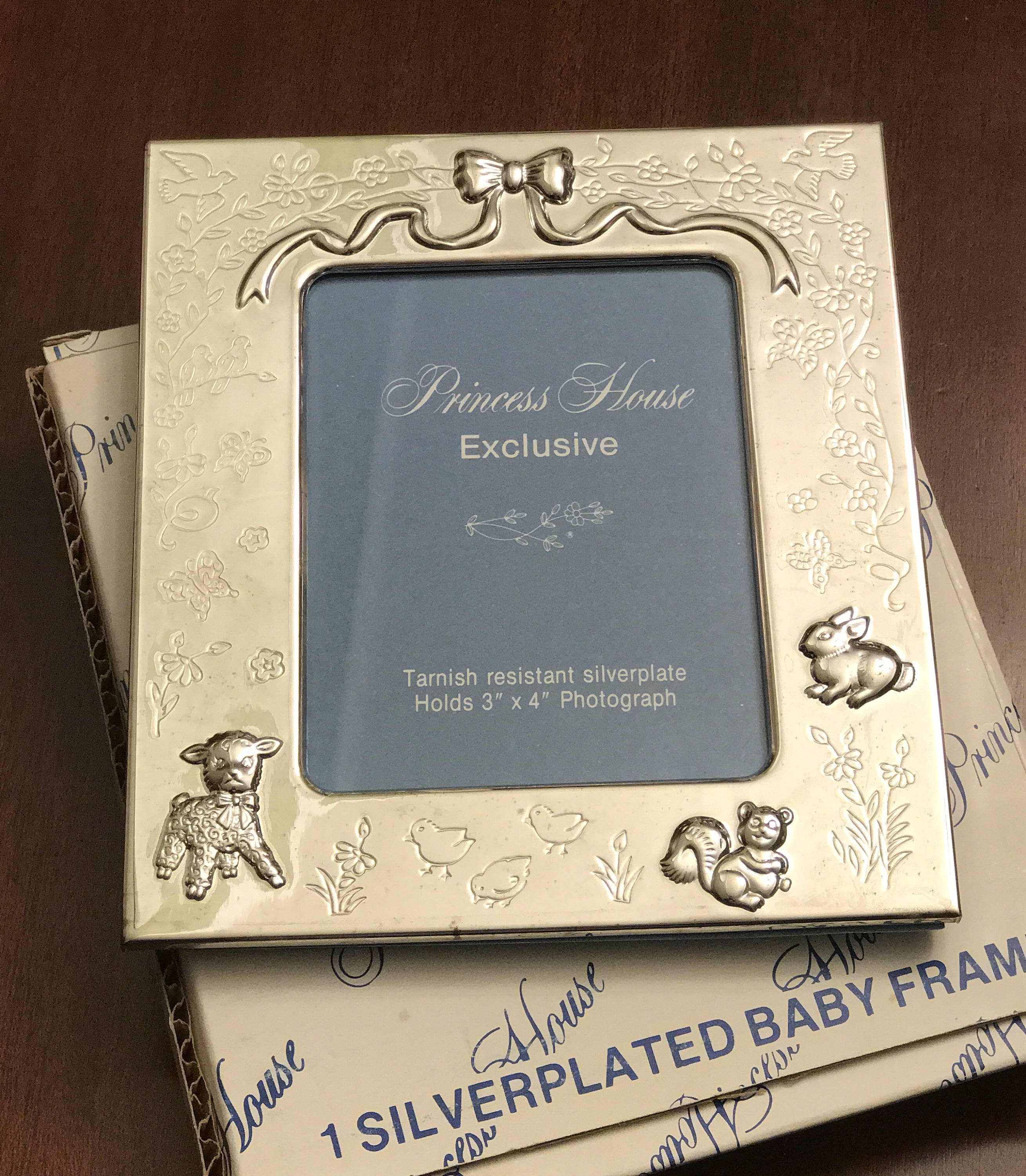 Baby Keepsake Silver Plated frame, Princess House baby's first picture