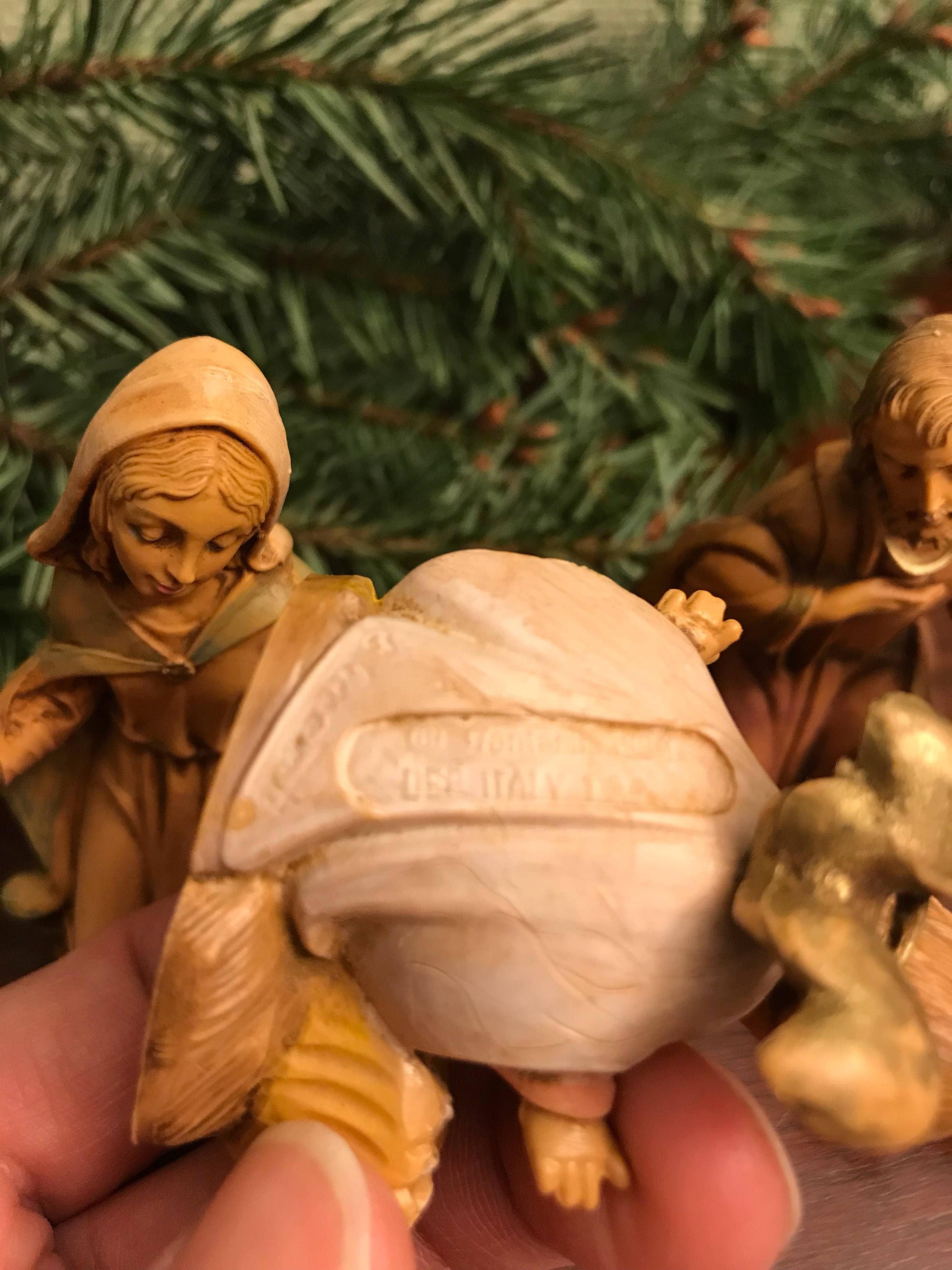 Vintage Fontanini Nativity Set, Holy Family Fontanini, Blown Plastic