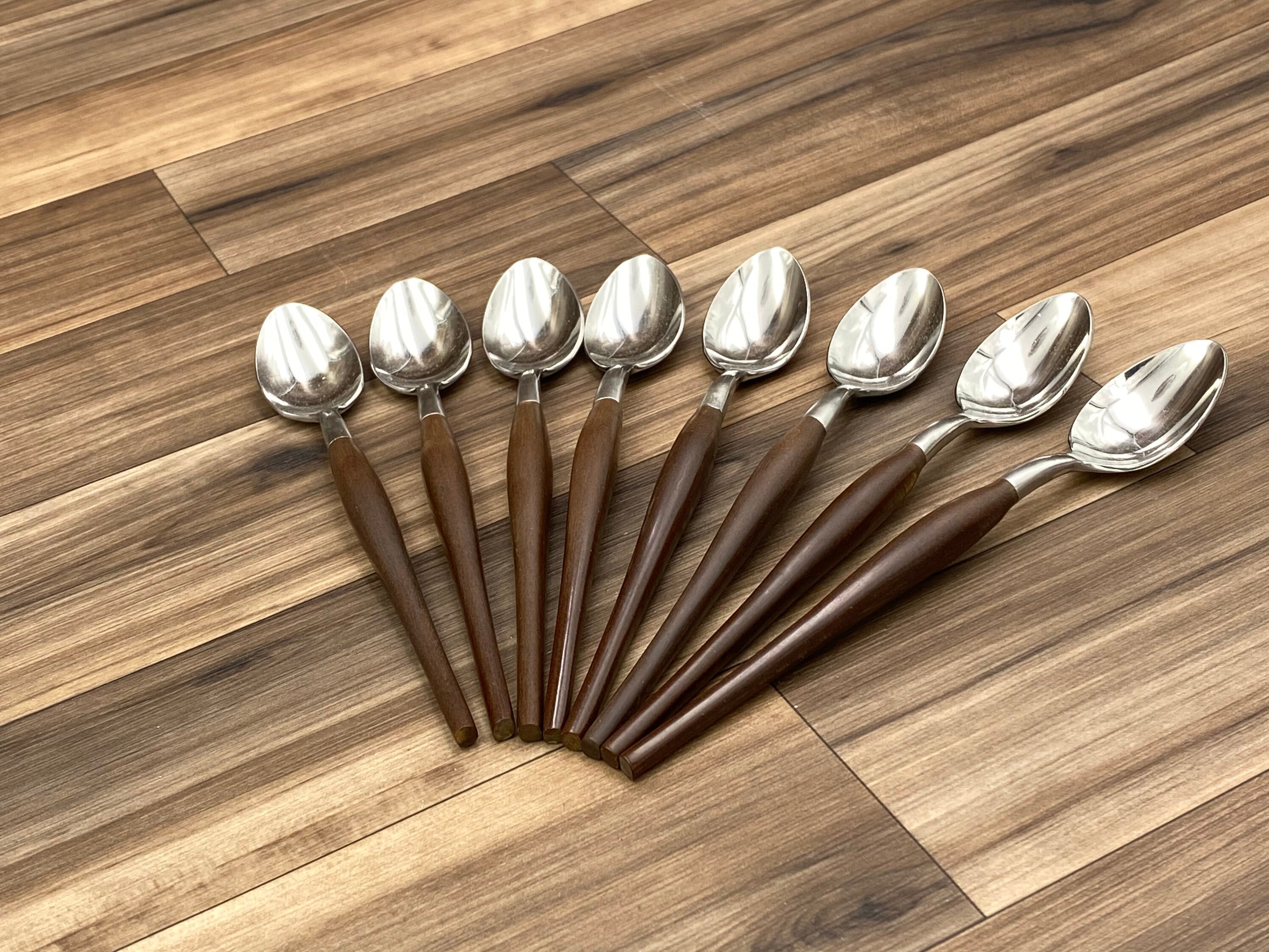 Danish Modern flatware Set, Cold Drink Spoons, Iced tea spoons, Foodie Gift