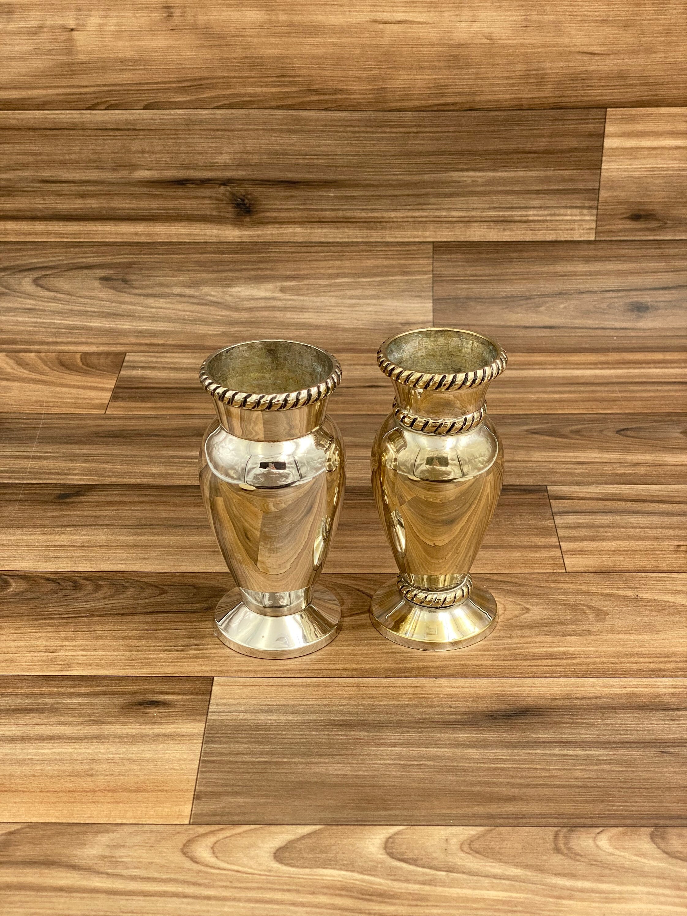 Small Silver Vases, Vintage Silver plated Bud vases by Pottery Barn