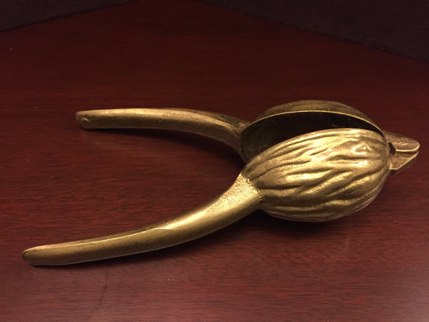 Vintage Walnut shaped Nutcracker made of solid Brass, Collectible