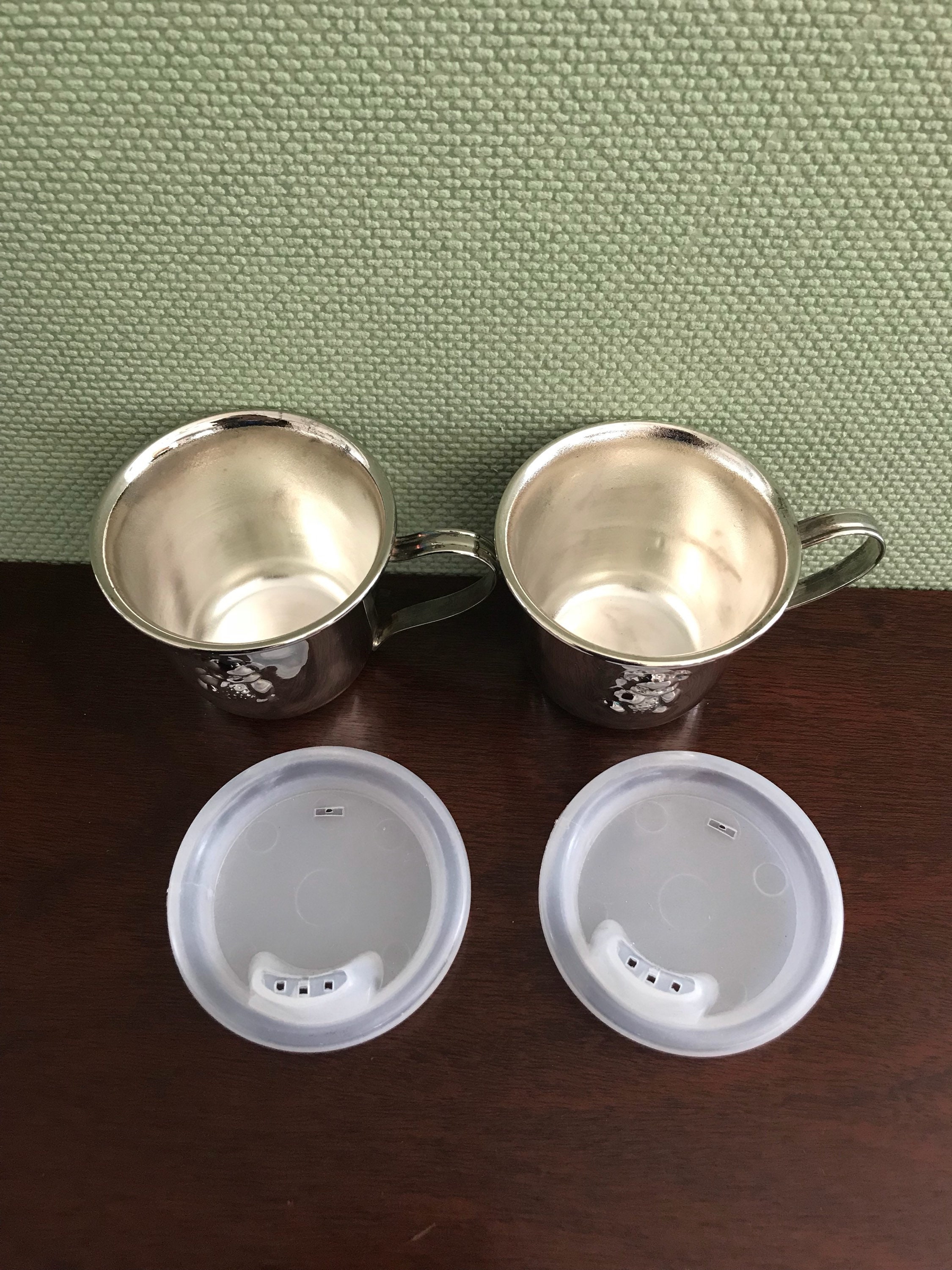 Silver Plated Baby Sippy Cup, Teddy Bear Silver Cup, Babys First Cup