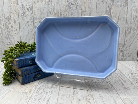 Vintage Pottery Tray, USA ceramic trinket tray, Art Deco collectible