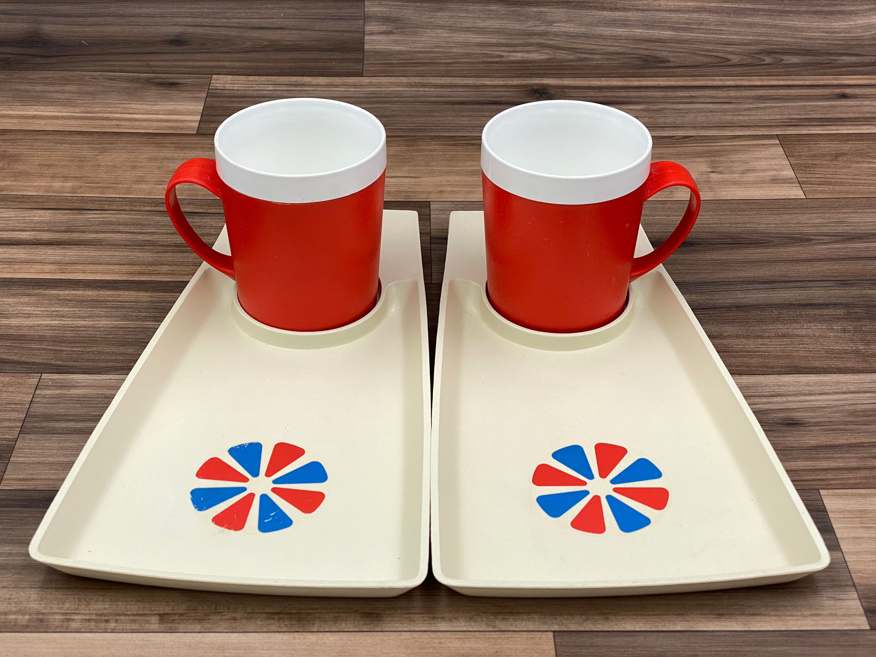 Vintage Picnic set, Plastic Plate and mug set, Picnic plates, Vintage