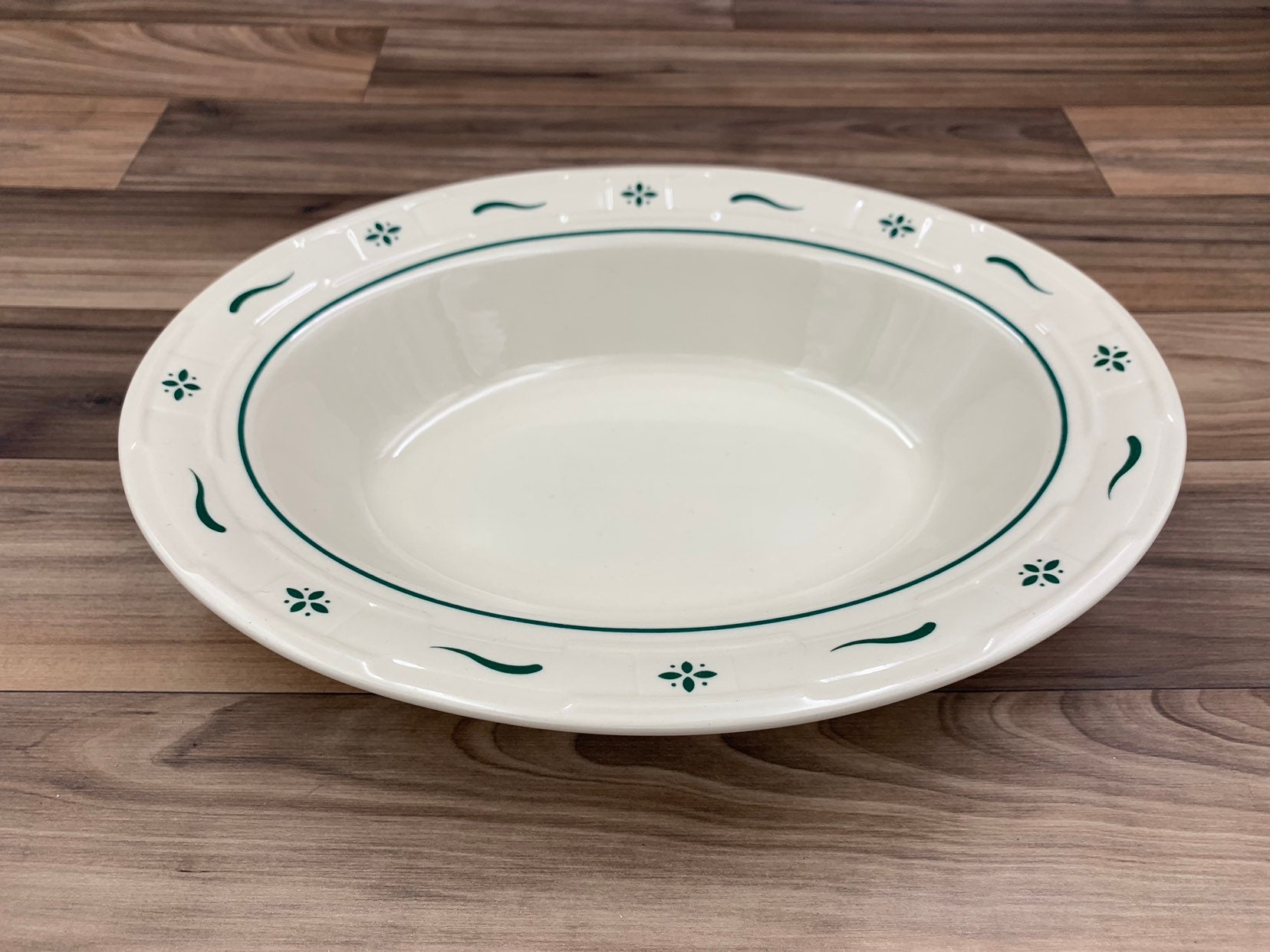 Vintage Longaberger Pottery Oval Vegetable Serving Bowl Woven