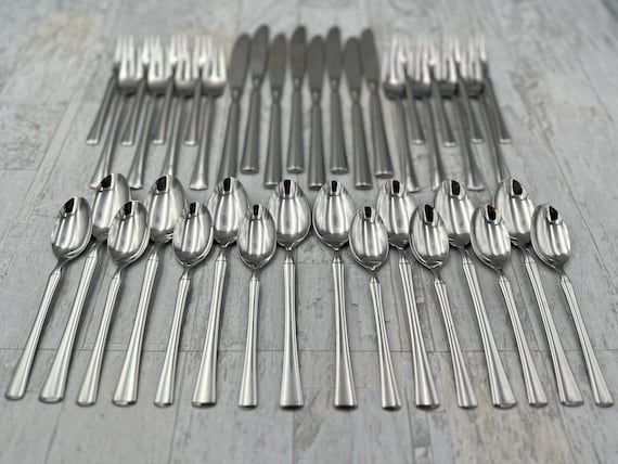 Vintage Flatware set, Duplex by Rogers for Stanley Roberts Silverware set, Mint condition