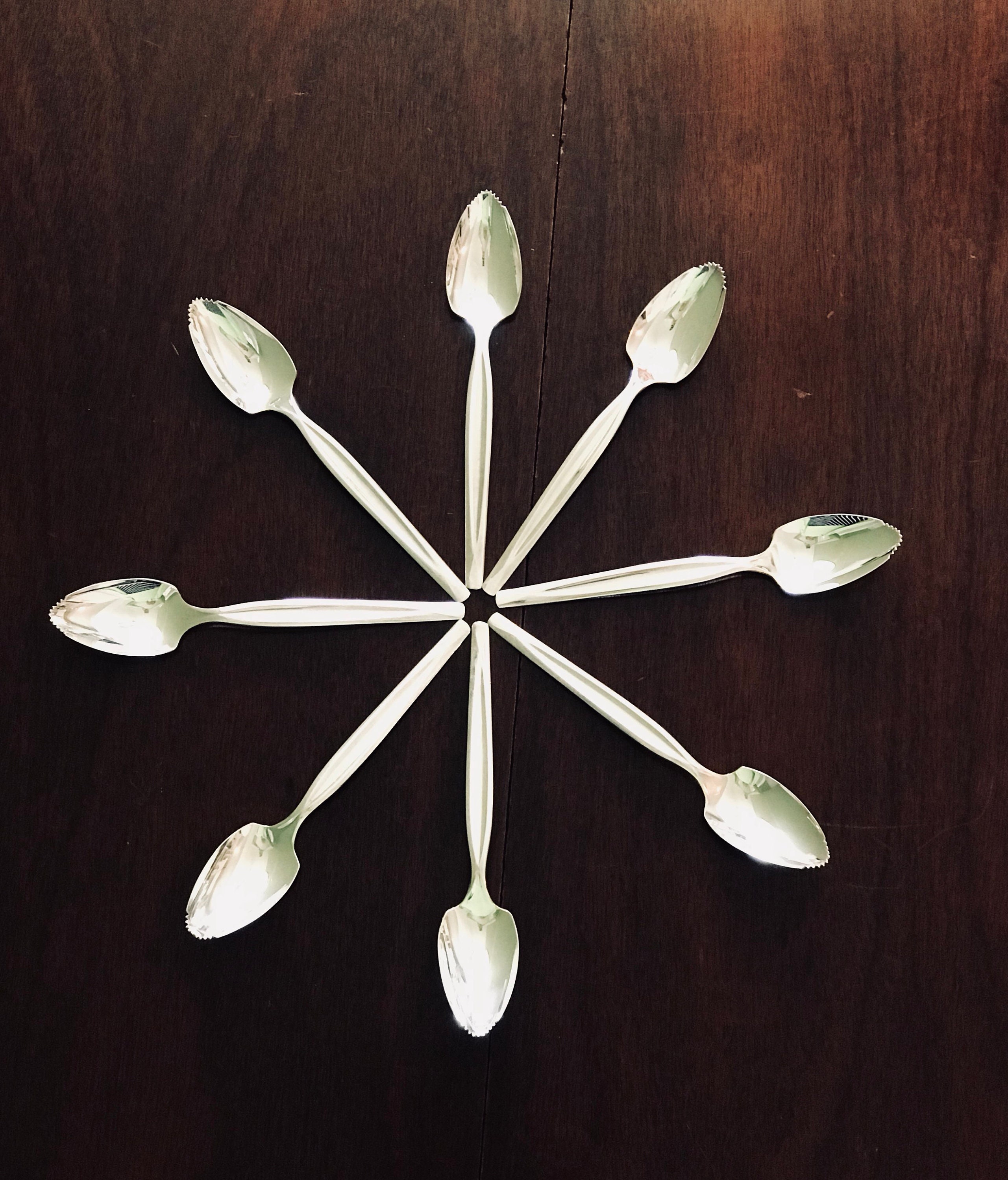 Vintage Fruit Spoons, Grapefruit Spoons Silver Plated citrus spoons