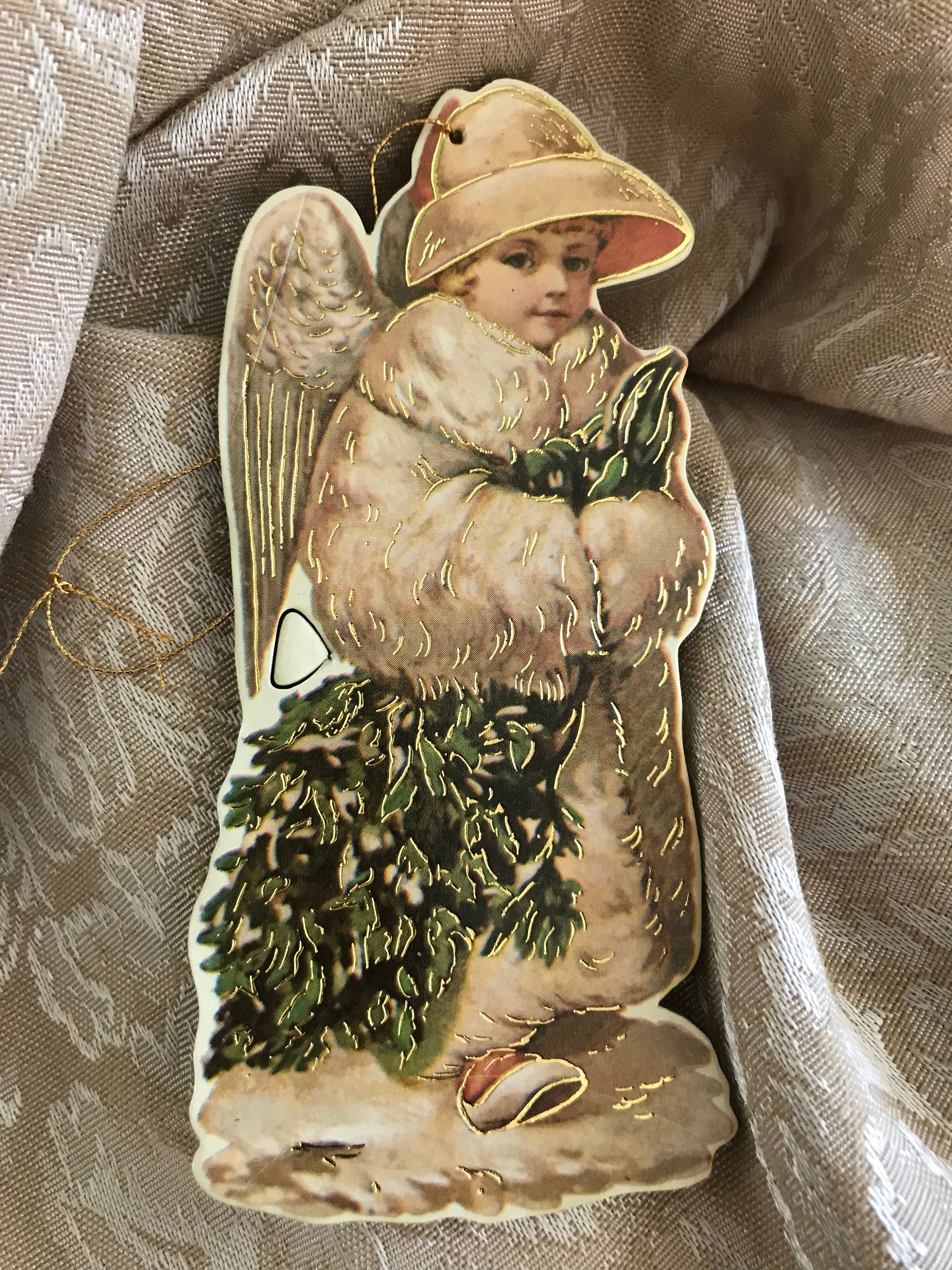 Vintage Victorian Christmas Ornaments with Gold outlines Merrimack Die