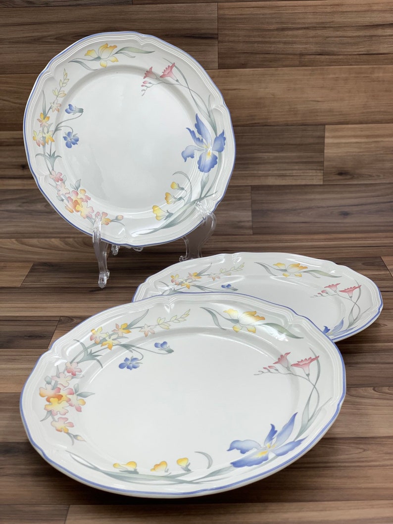 Vintage Bread and Butter Plates Villeroy and Boch Riviera set of 3