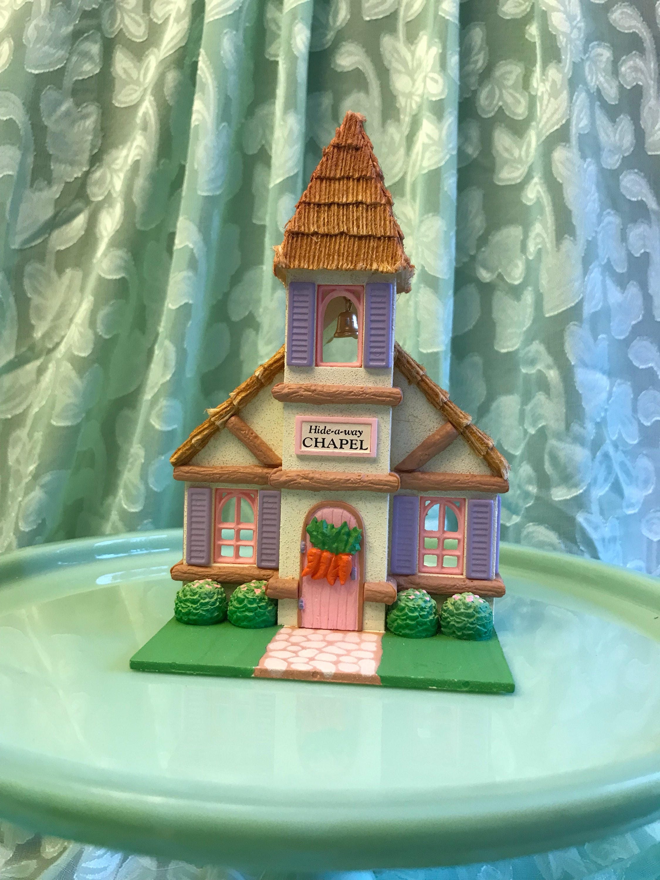 Dept 56 Easter Village Hide A Way Hollow Chapel, Easter Bunny Village