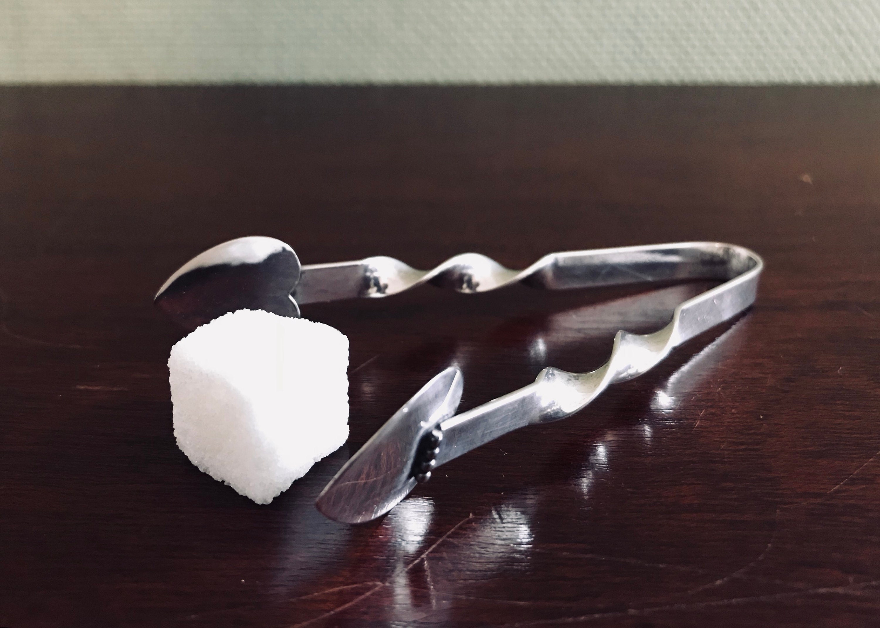 Vintage Heart Sterling Silver Bon Bon Tongs Raimond heart tip Tongs