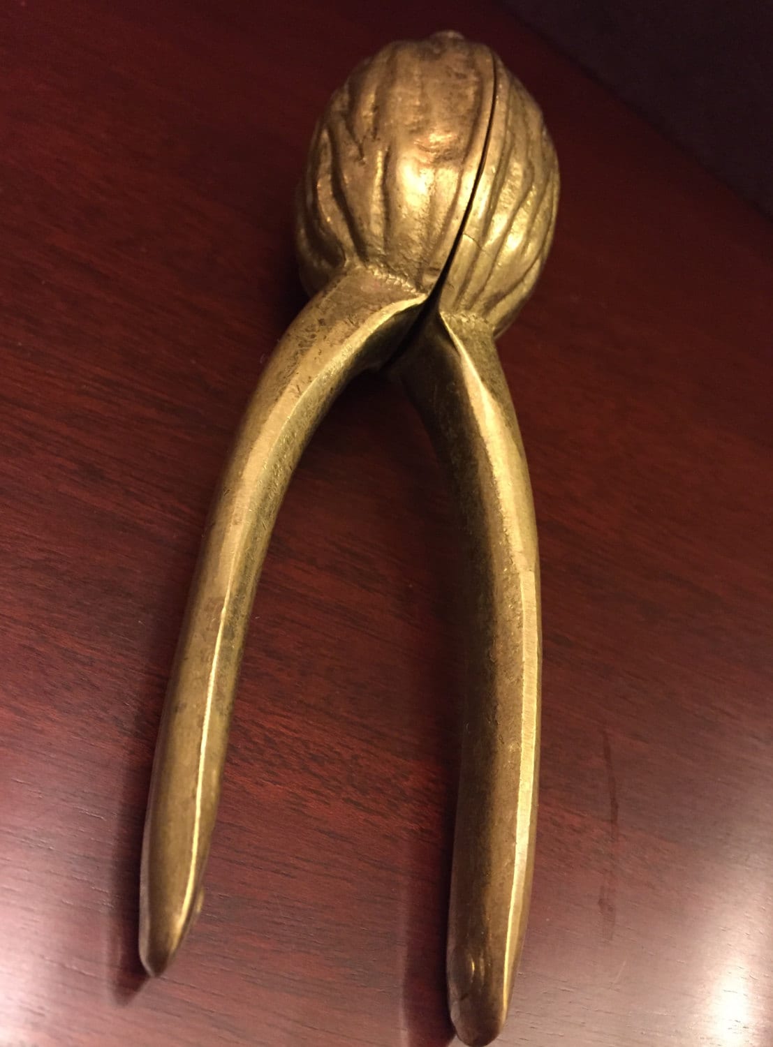 Vintage Walnut shaped Nutcracker made of solid Brass, Collectible
