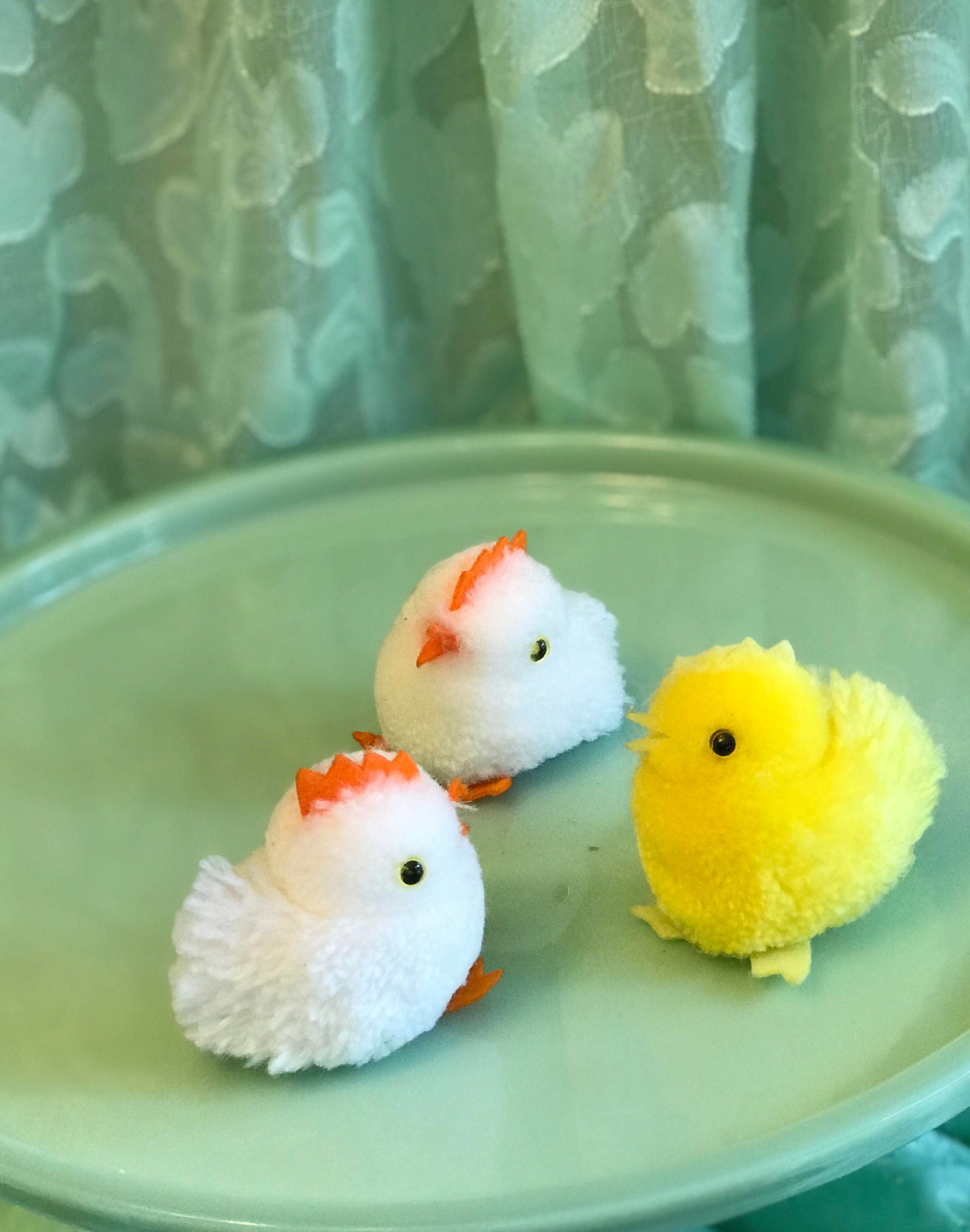 Vintage Pom Pom Chicks, Easter Chicks, Little Easter chick decorations