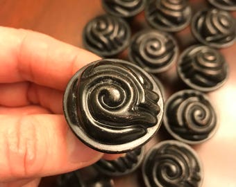Floral Swirl Cabinet Knobs Drawer Pulls. Set of 10 Antiqued Bronze finish, Metal knobs, Reclaimed Hardware, Knobs for crafts