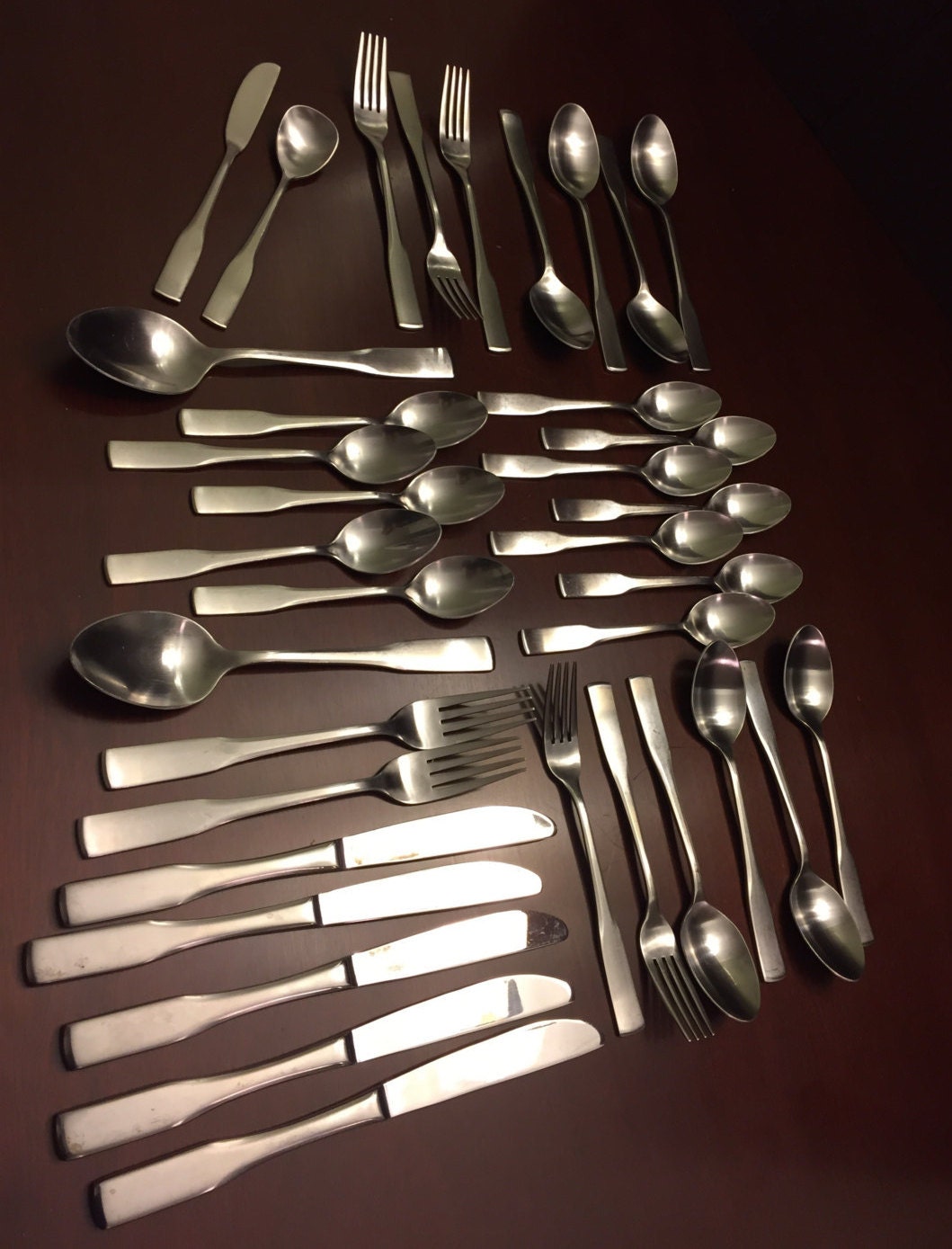 Vintage Oneida Satin flatware, Stainless Steel Flatware, pattern OHS428