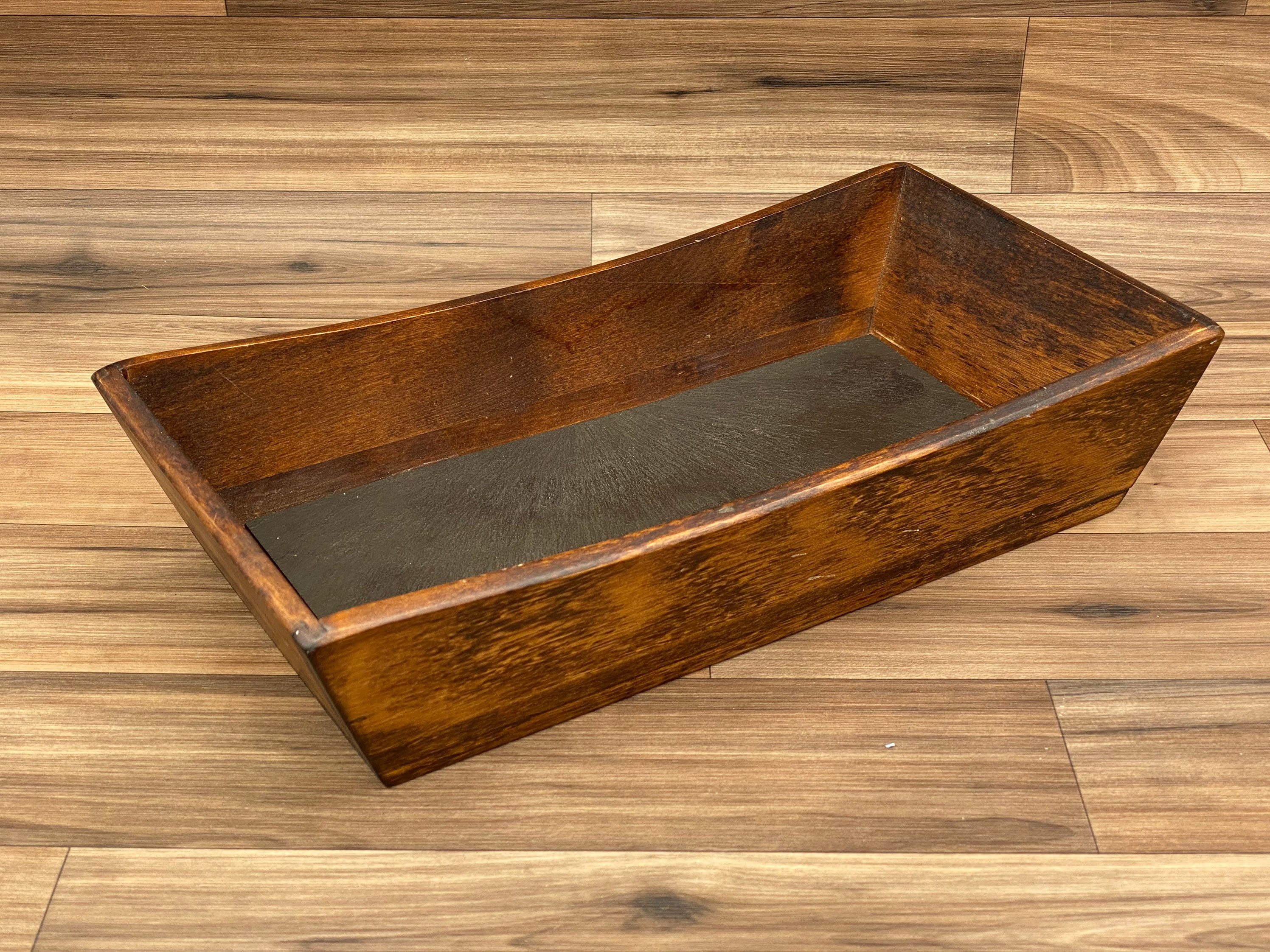 Vintage Wood Serving Tray, Designer M n M Serving tray with Slate