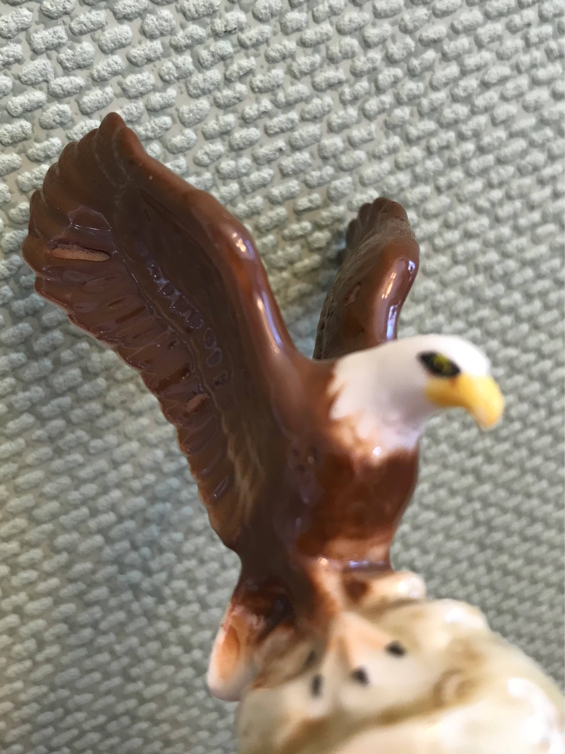 Vintage Eagle figurine, Bone China Eagle Figurine, Miniature Eagle Bird