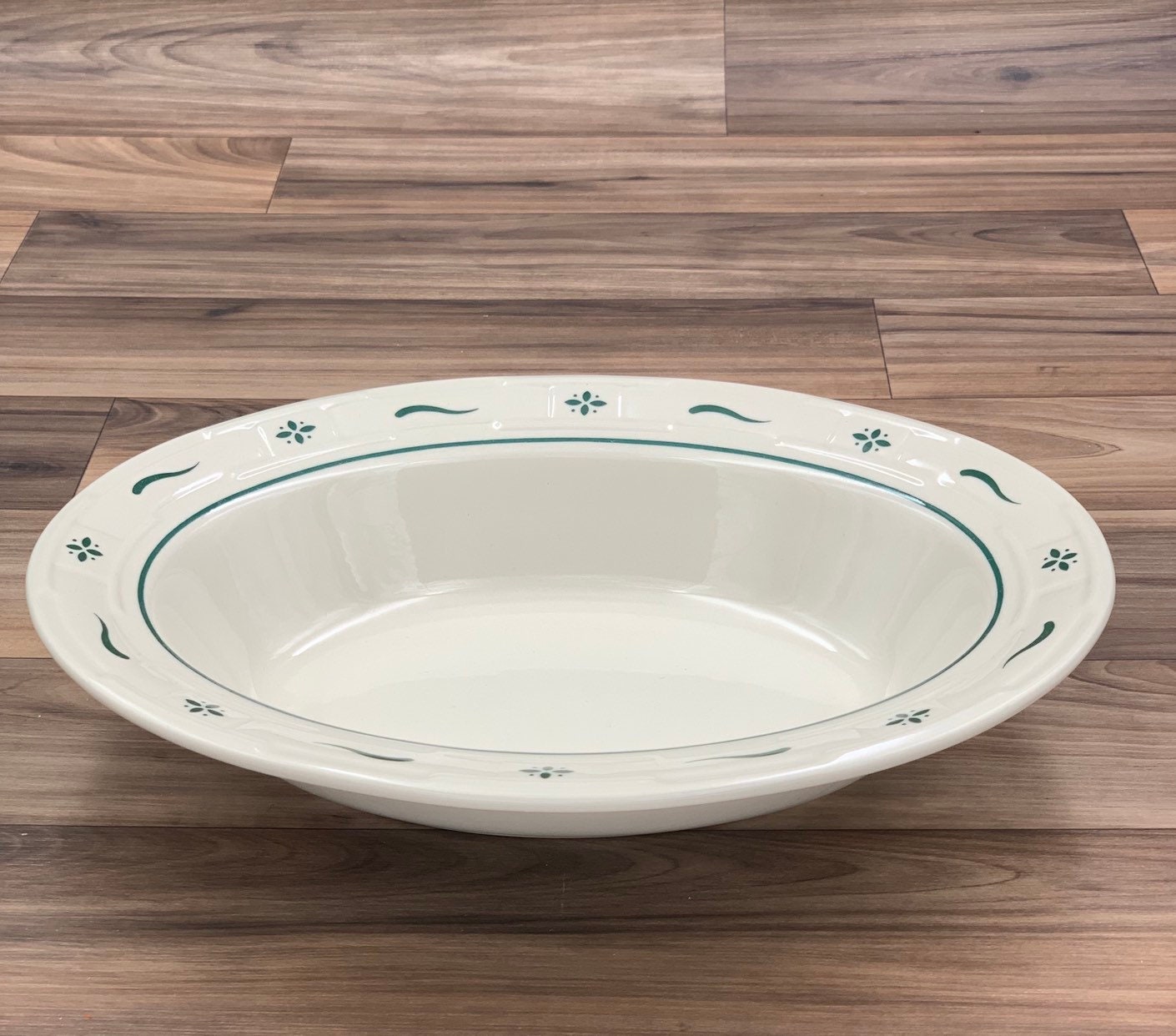 Vintage Longaberger Pottery Oval Vegetable Serving Bowl Woven