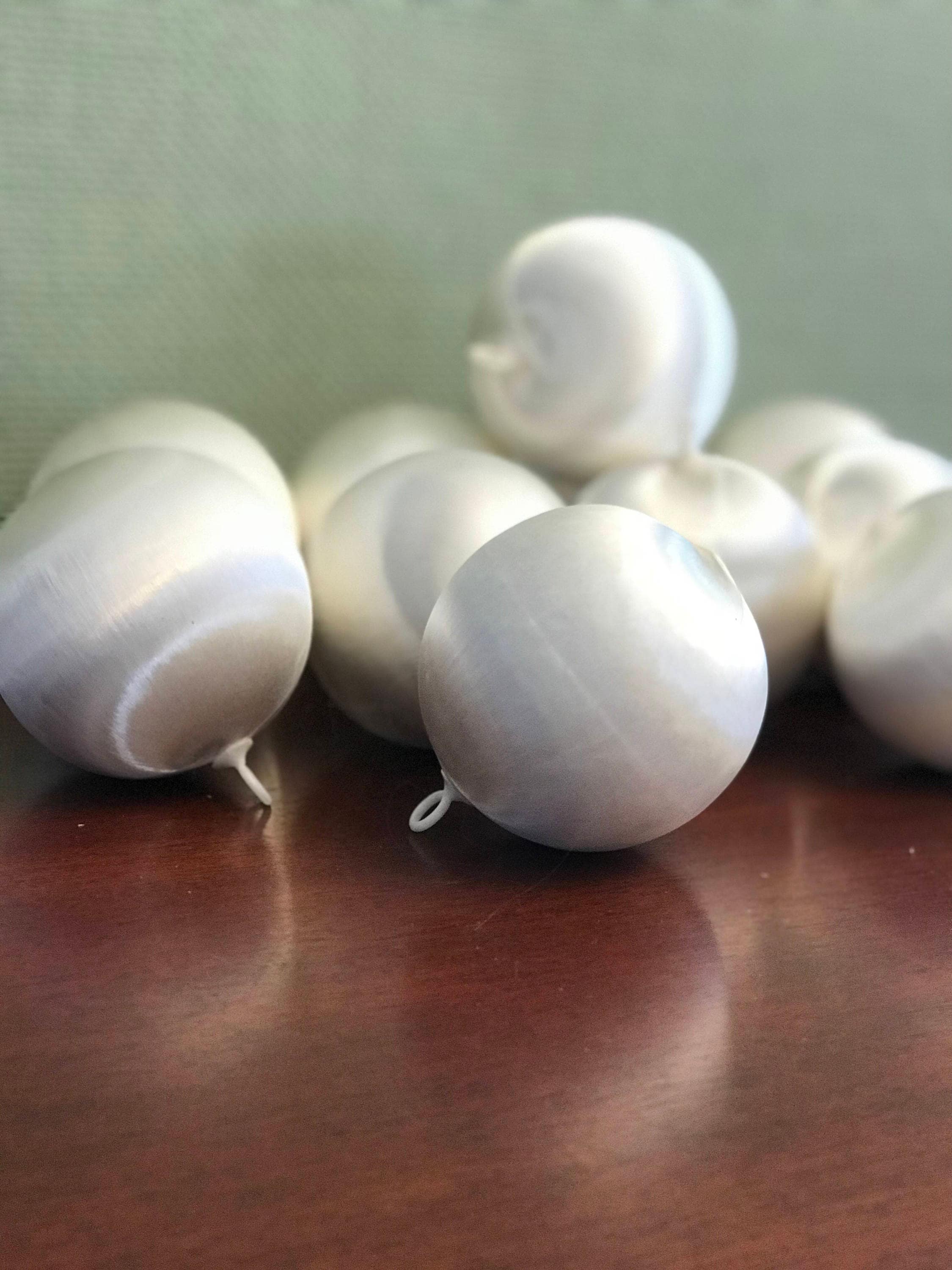 Vintage Shiny Brite Tree Ornaments, White Satin Ball ornaments