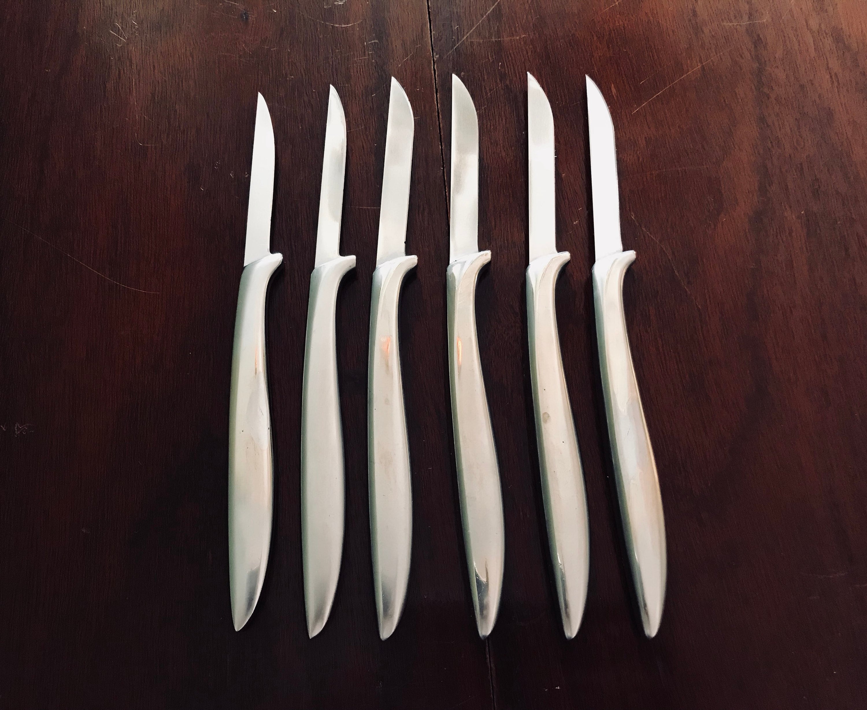 5′′ Vintage Steak Knives, Single-Piece, Fine-Edge or Serrated