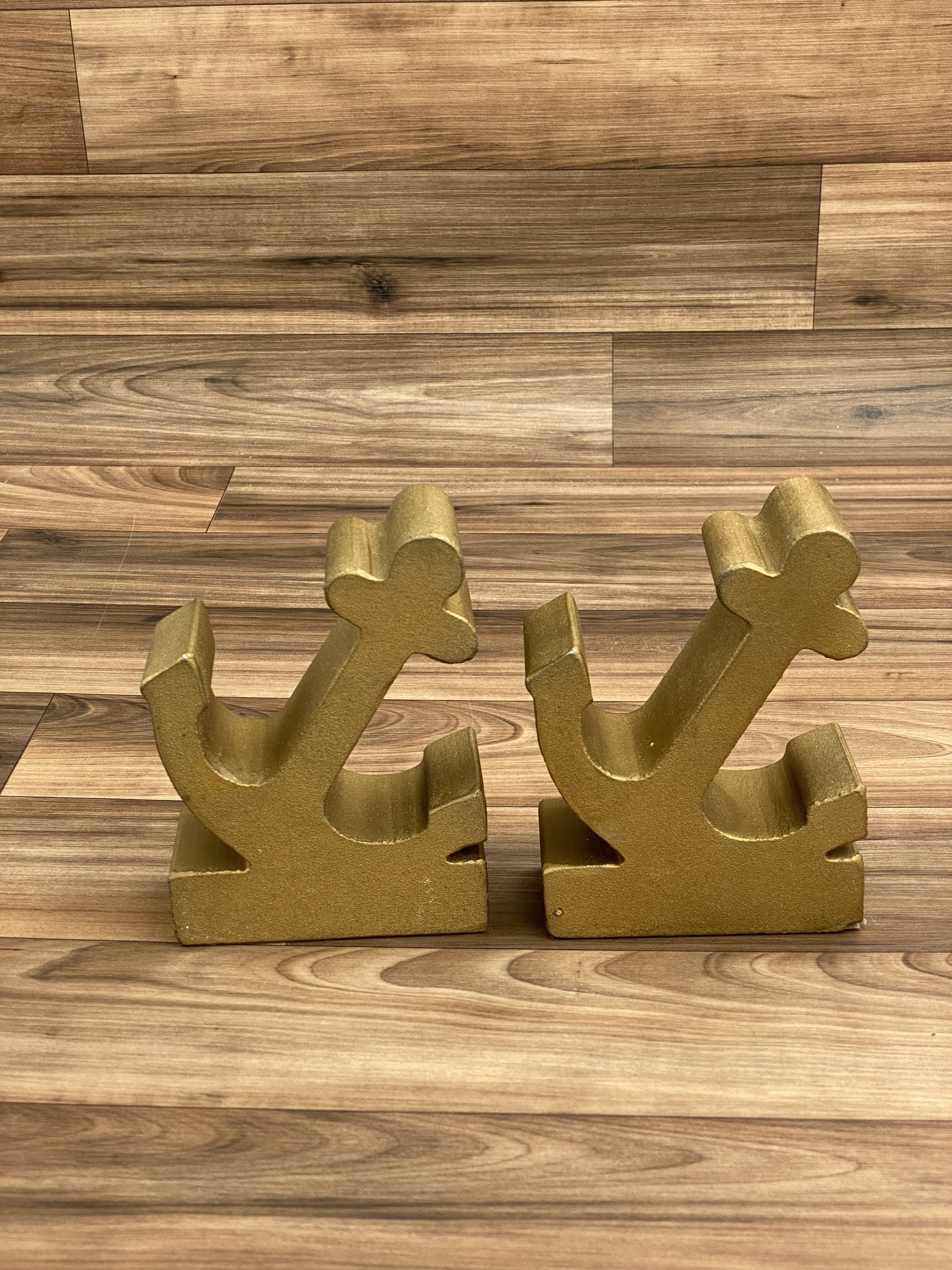 Vintage Anchor Bookends, Cast Iron Nautical Office decor, Man Cave, gift for him