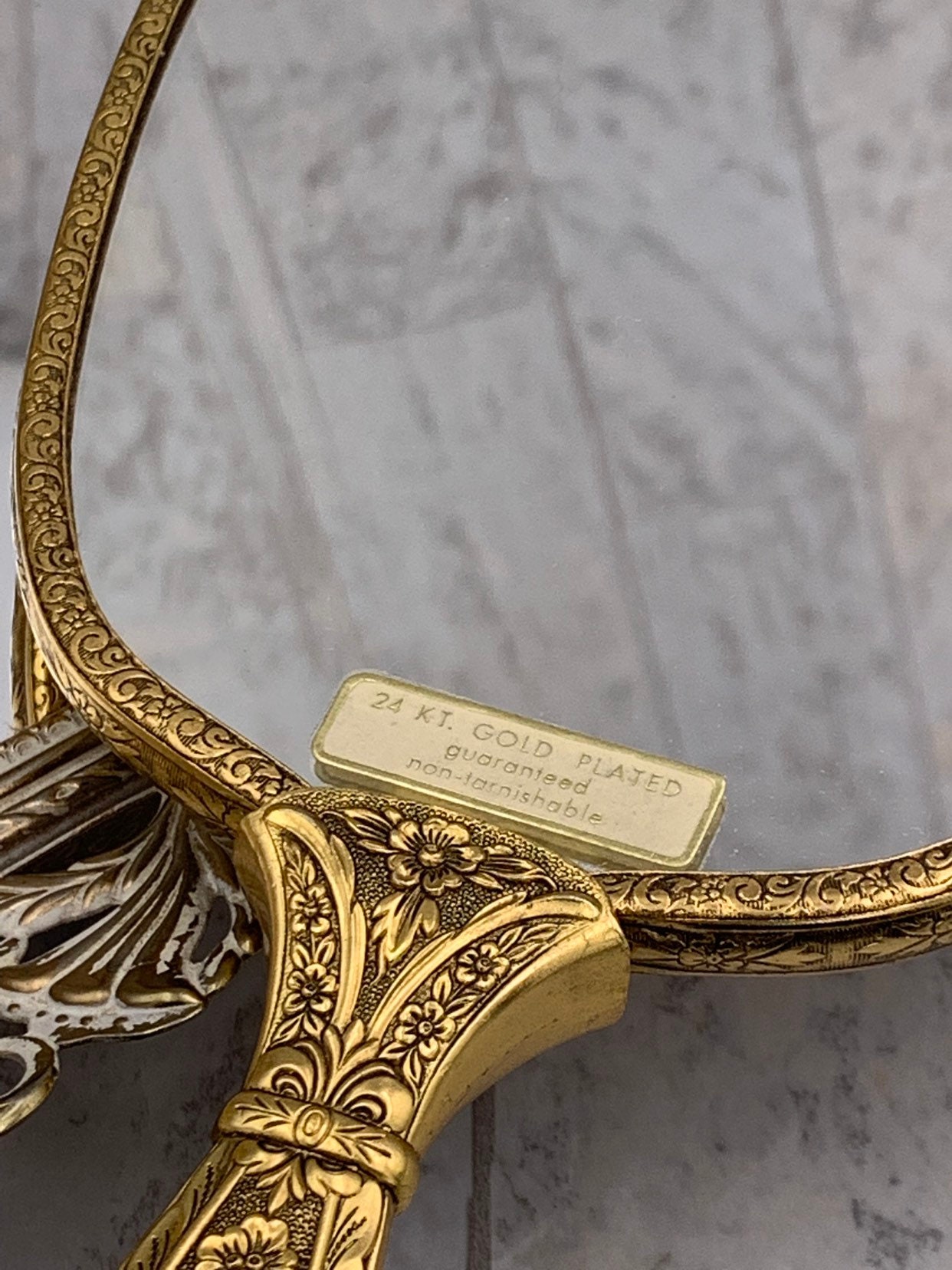 Vintage Gold Vantity Set 24ct Gold plated dresser set ...