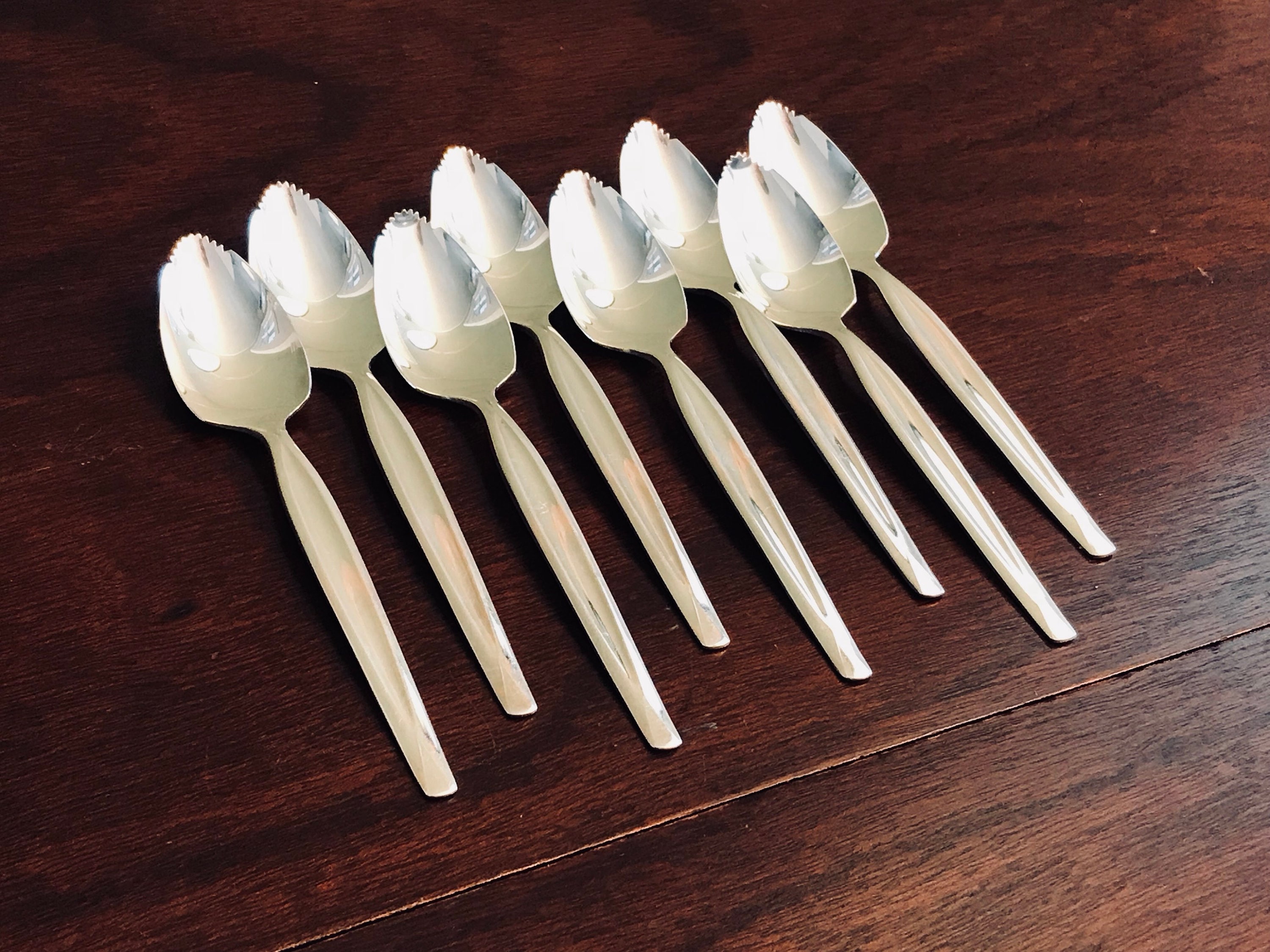 Vintage Fruit Spoons, Grapefruit Spoons Silver Plated citrus spoons