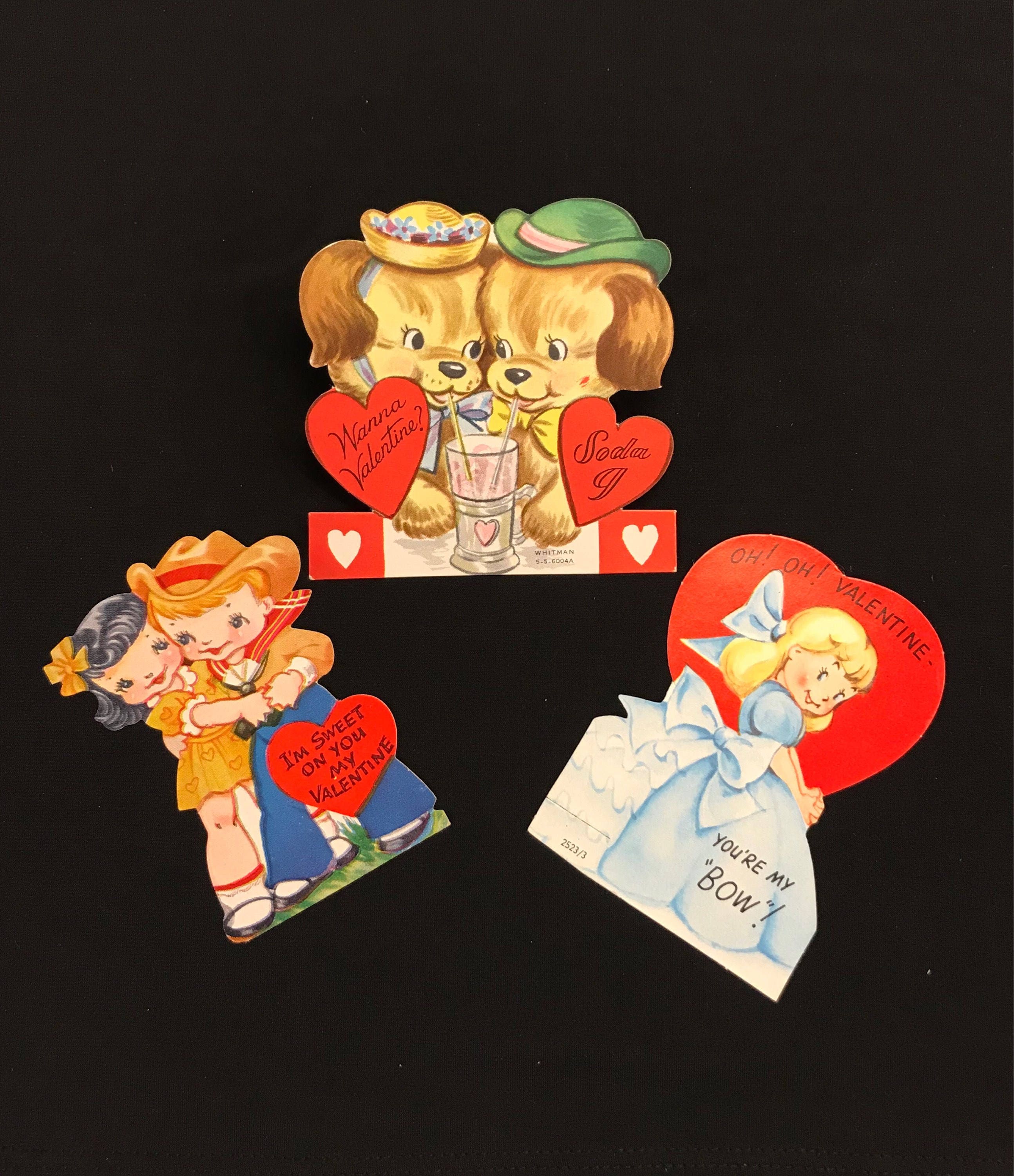 Vintage Valentine Cards 1940s Die Cut Valentines Valentine Exchange