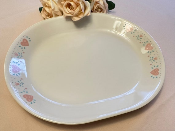 Corelle Forever Yours Dinnerware, Large Serving Platter, Easy care Dishes, Vintage Corelle