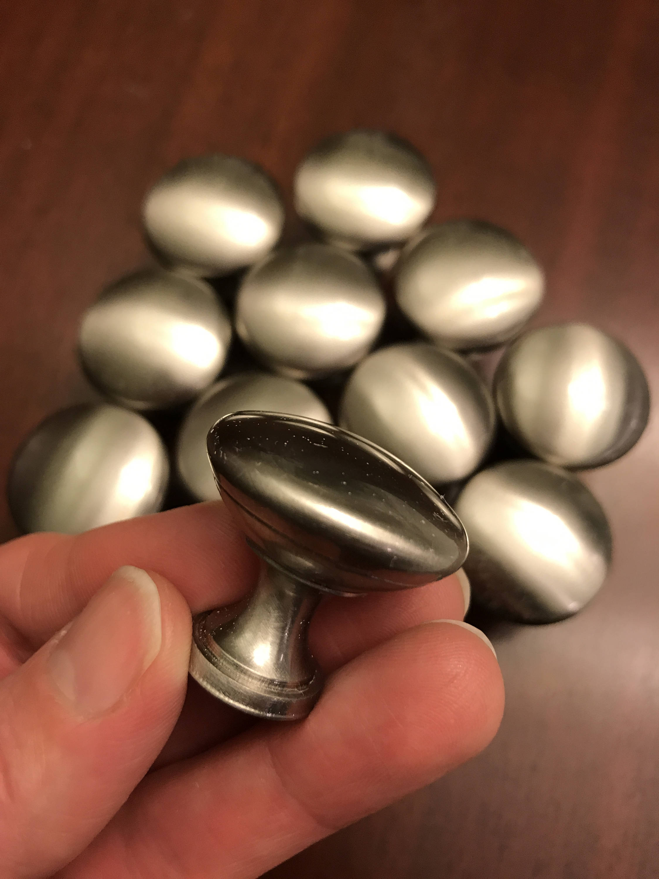 Knobs Drawer Pulls, Buuton knobs, Sets of 12, Satin nickel