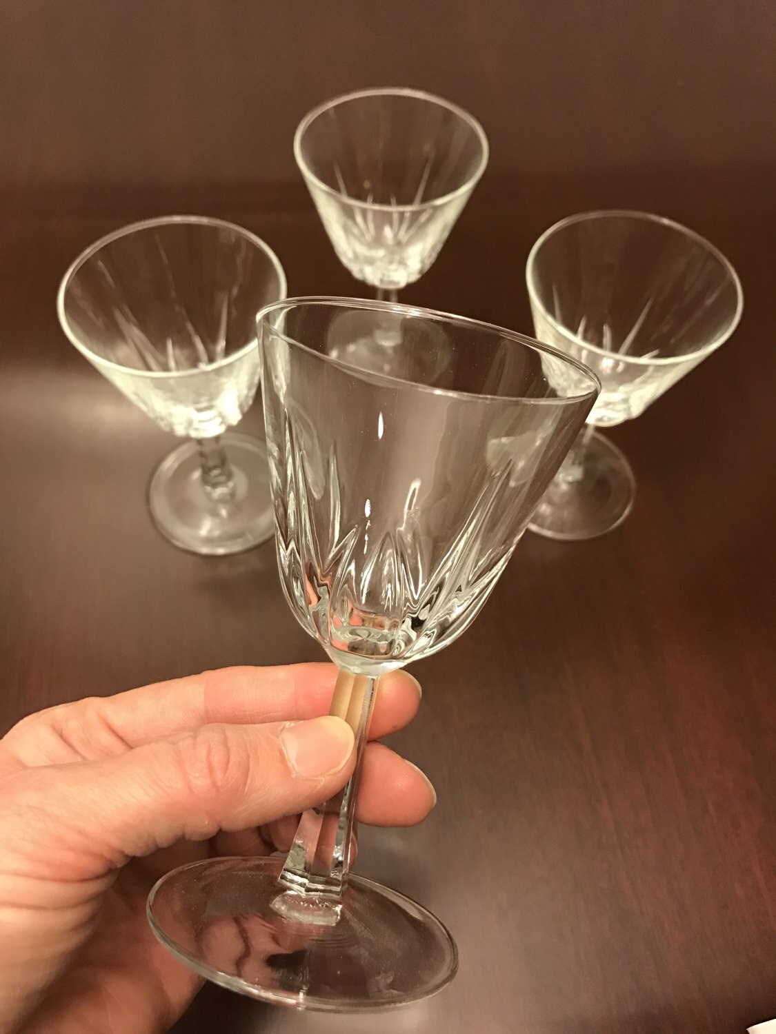 Vintage French Crystal Glasses, Renaissance Verrerie D'arques France