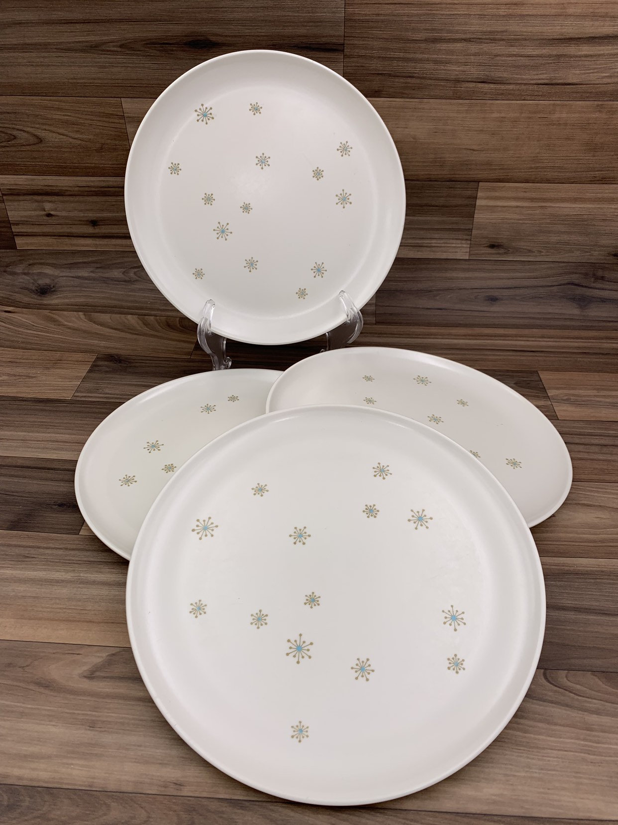 Atomic Melmac Plates, Kaye LaMoyne Melmac Collection Branchell Picnic