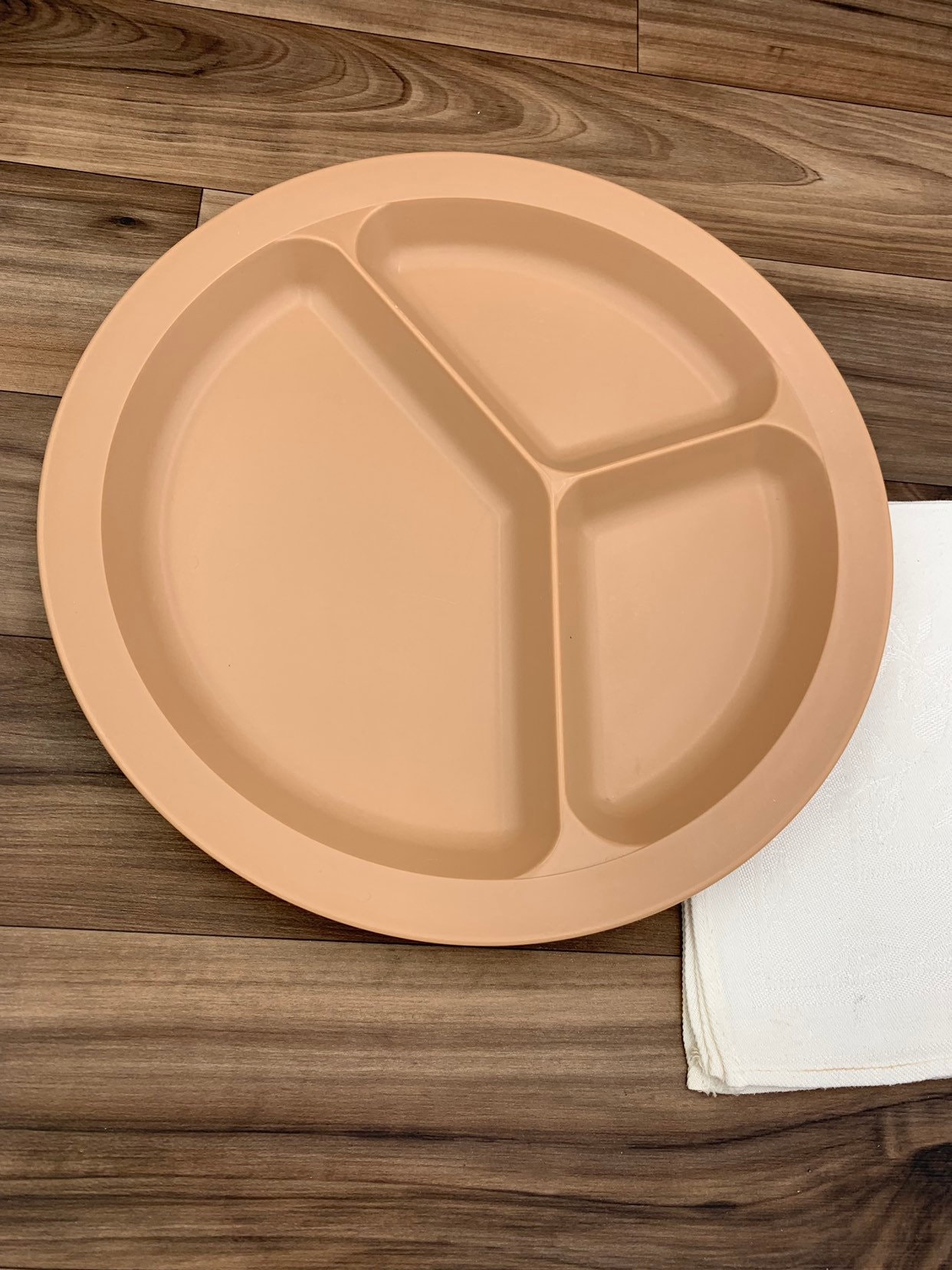 Vintage Melmac divided Plates, Plastic Plate set, Western Plastics