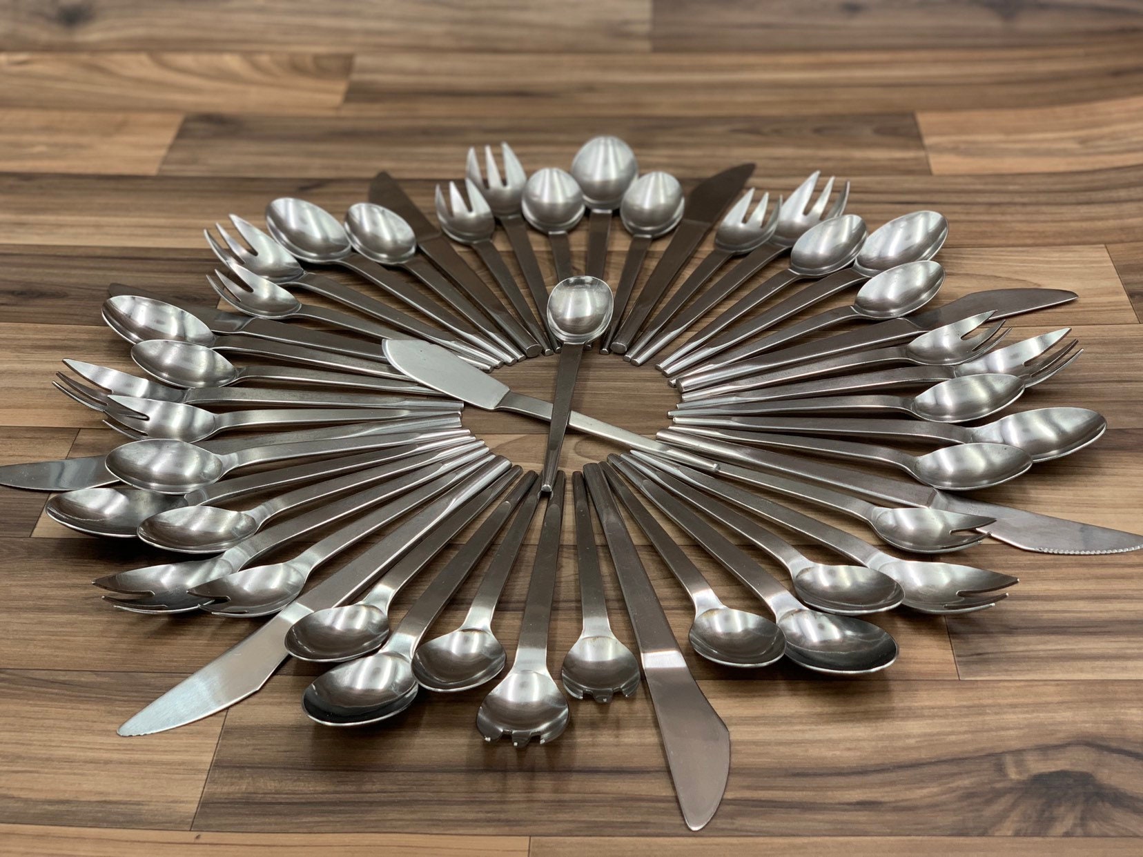 Vintage Danish Modern Stainless Flatware by National Silver MCM