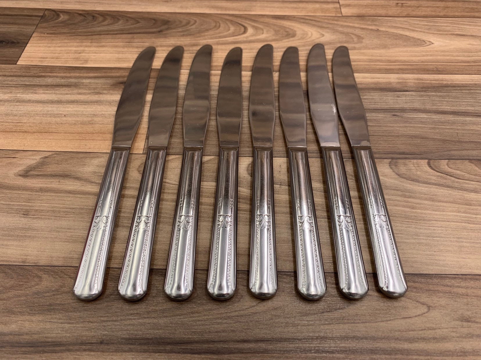 Vintage Stainless Flatware set, Service for 8 Silco Glamour Silverware