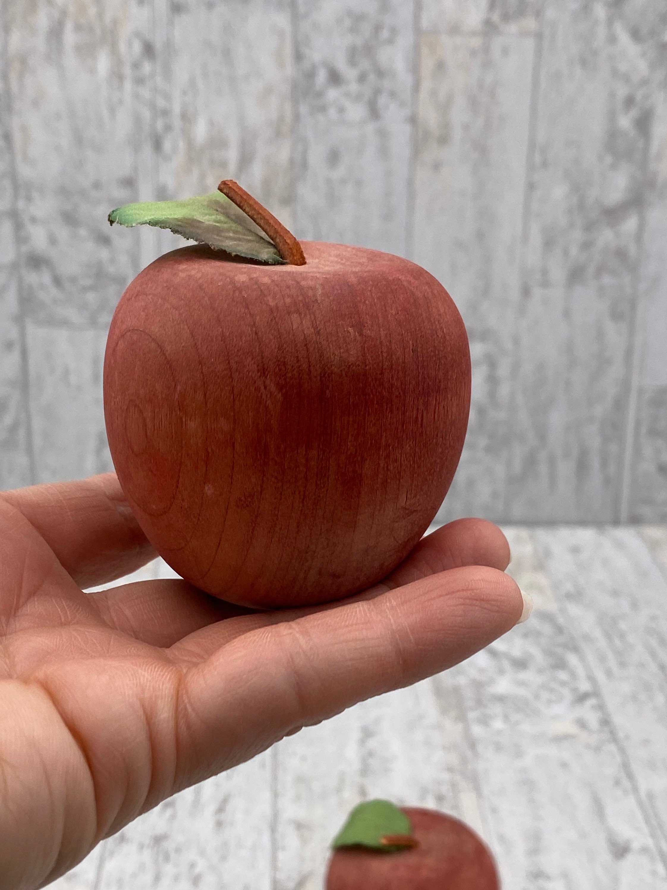 Wooden Apple Fruit Rustic home decor, Farmhouse Fall decorations