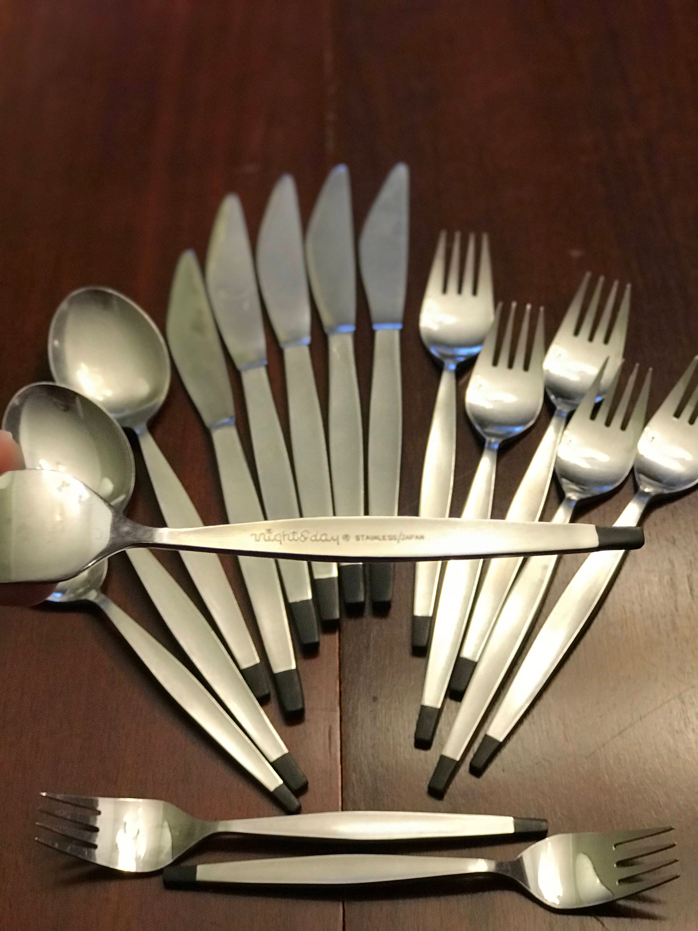 Vintage Flatware, Night and Day Stainless Flatware, Made in Japan