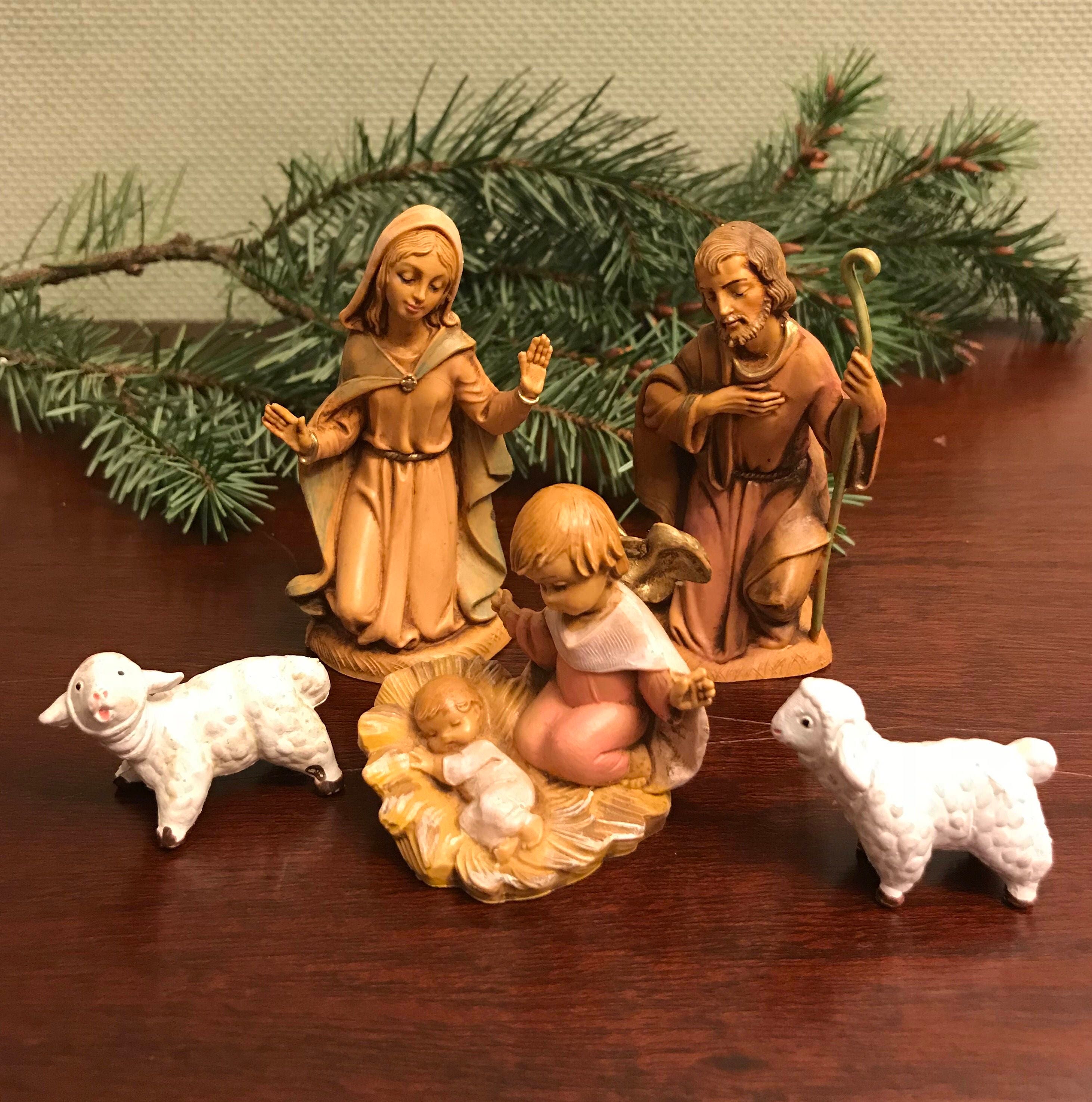 Vintage Fontanini Nativity Set, Holy Family Fontanini, Blown Plastic