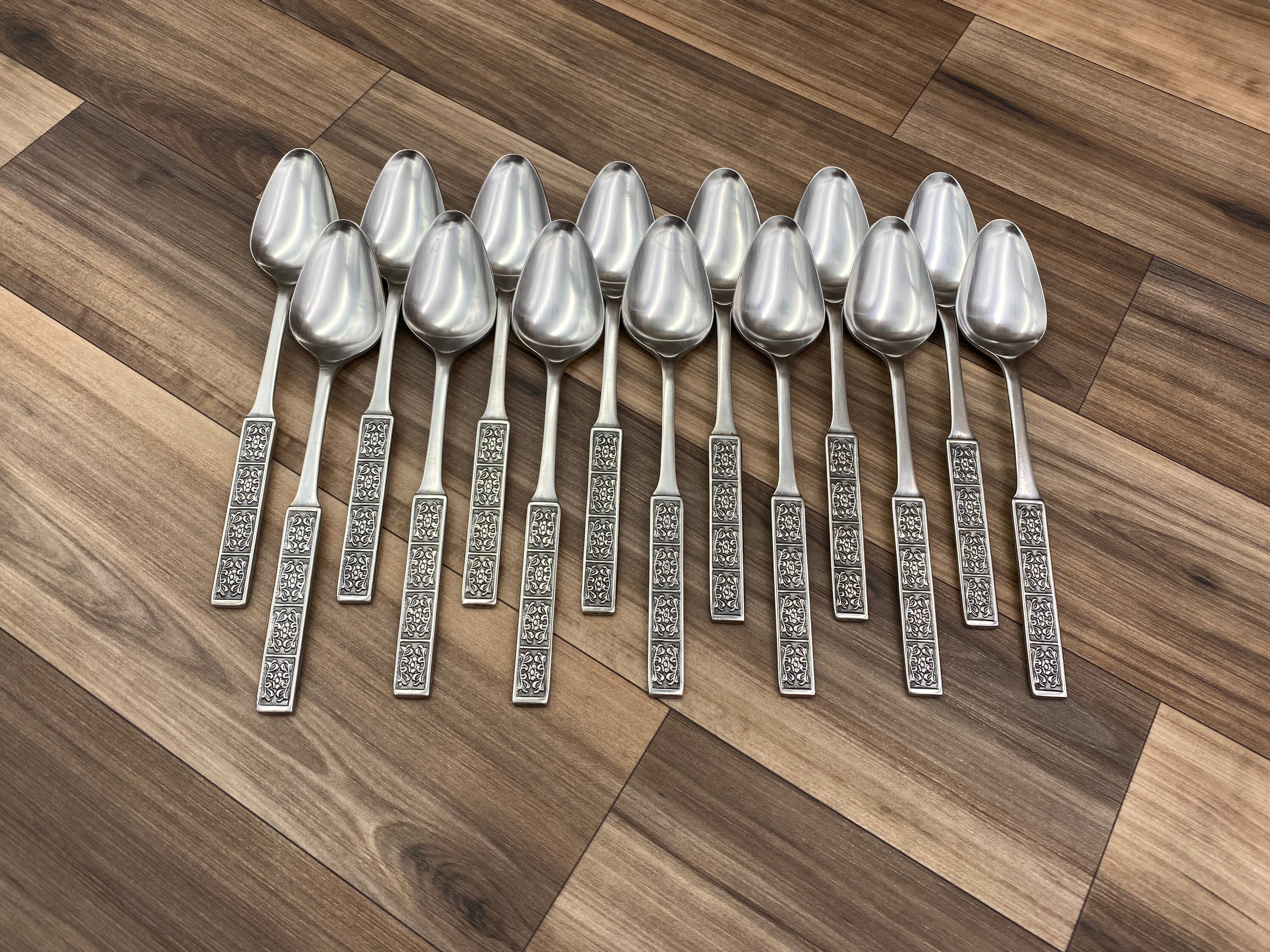Vintage Stainless Flatware Set, Stanley Roberts BurguntineVelvet