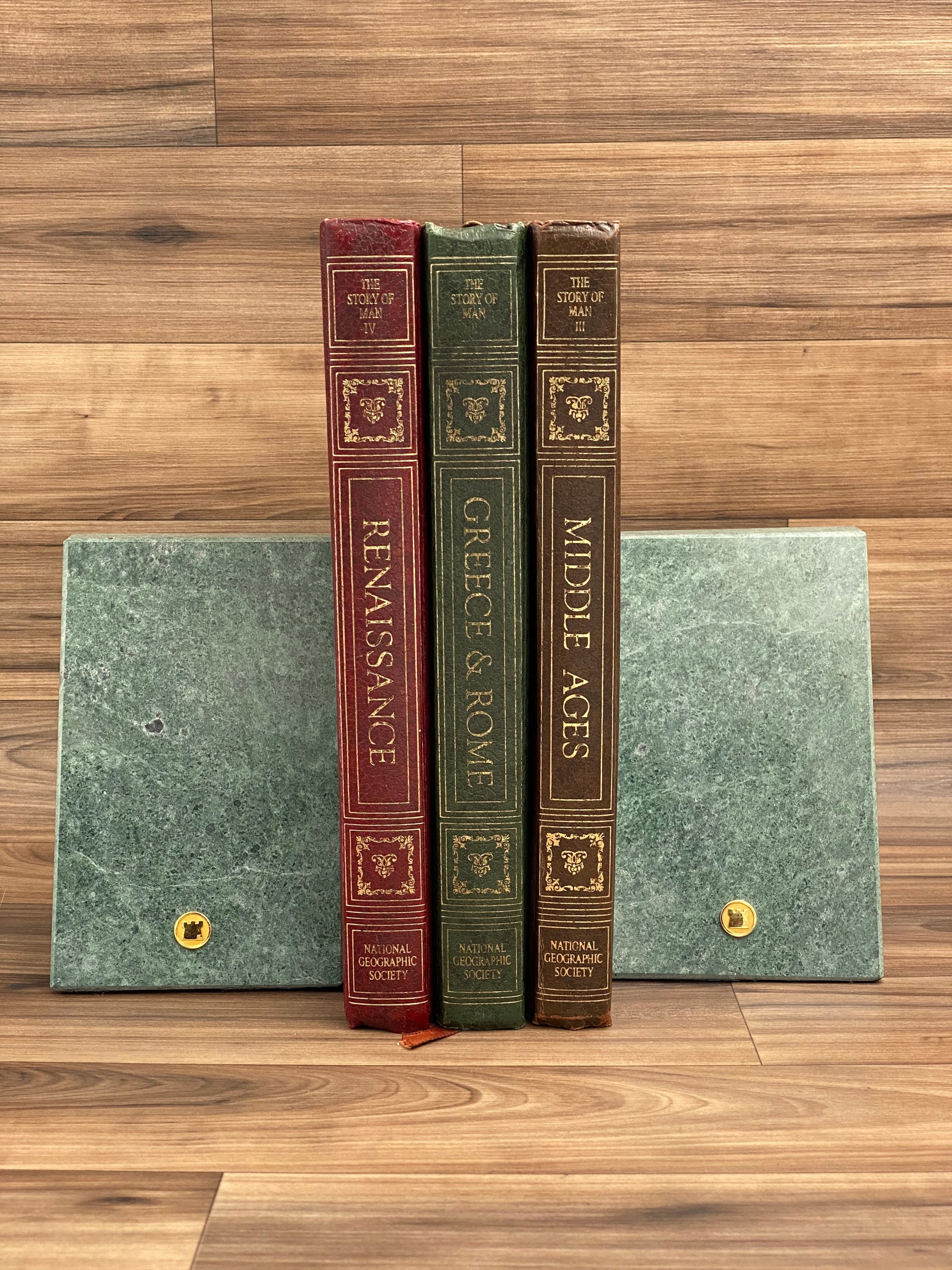 vintage marble bookends face vintage marble bookends face