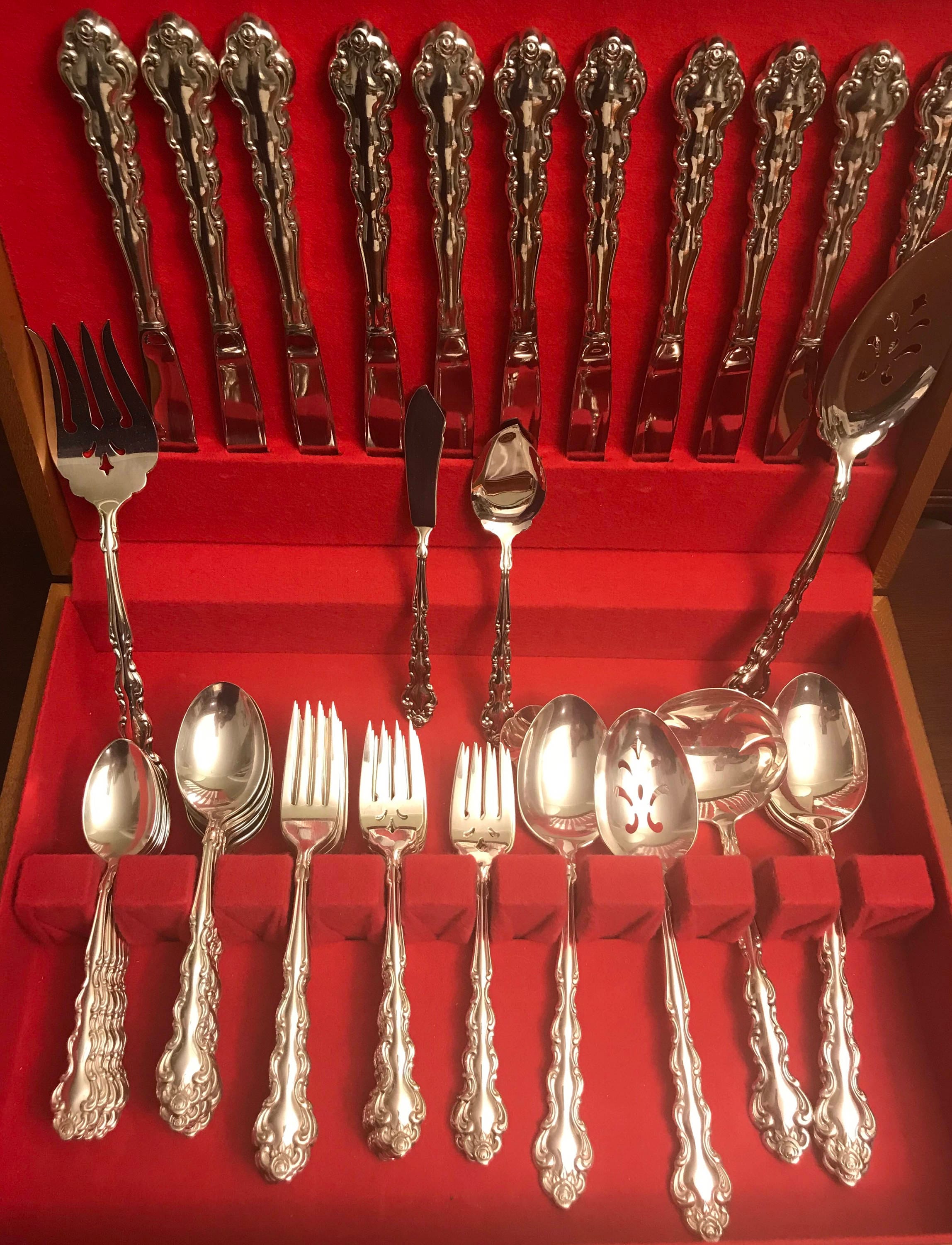 Vintage Silverware Set, Oneida Community Beethoven Silverplate Flatware