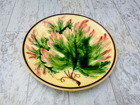 Vintage Mojalica Leaf Plate Made in Western Germany